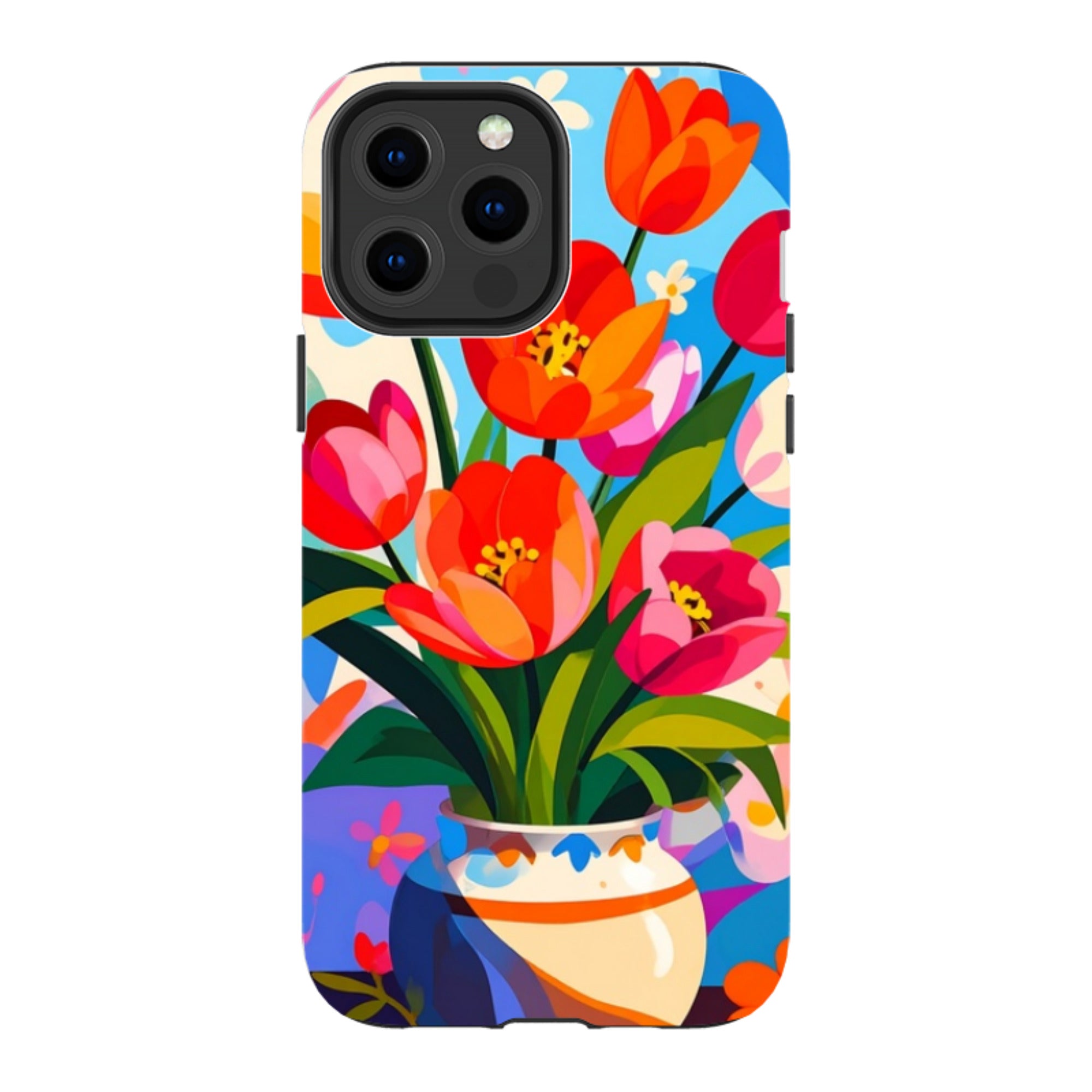 iPhone Tough Case - Tulip Pot Floral