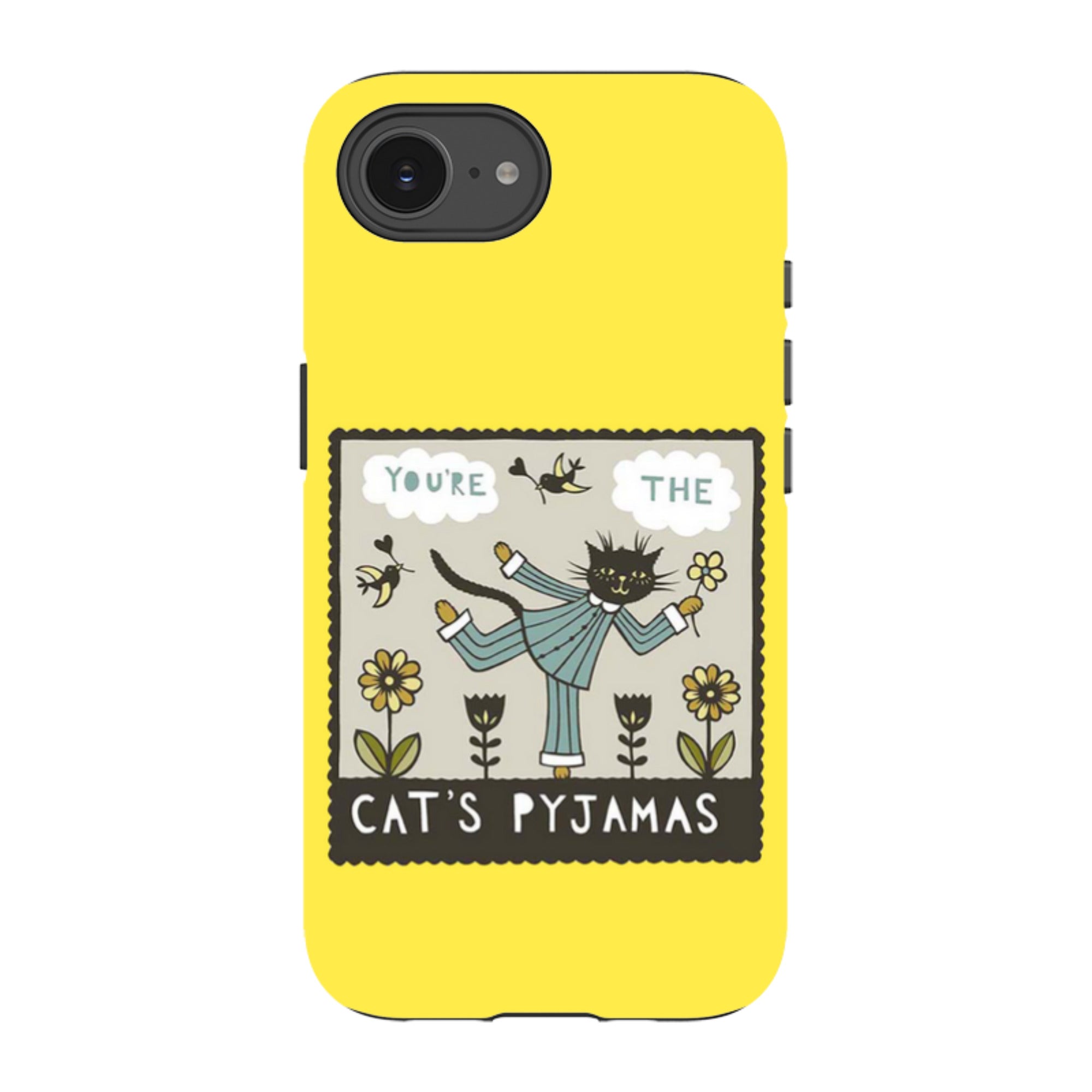 iPhone Tough Case - Cats Pyjamas Yellow By Suzy Taylor