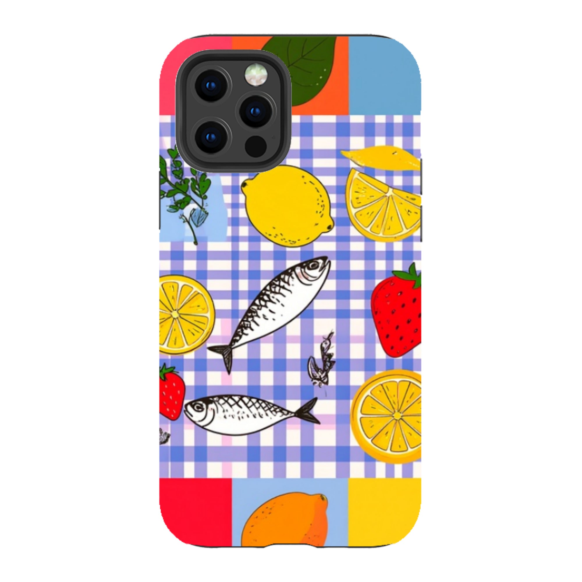 iPhone Tough Case - Sardines and Checks
