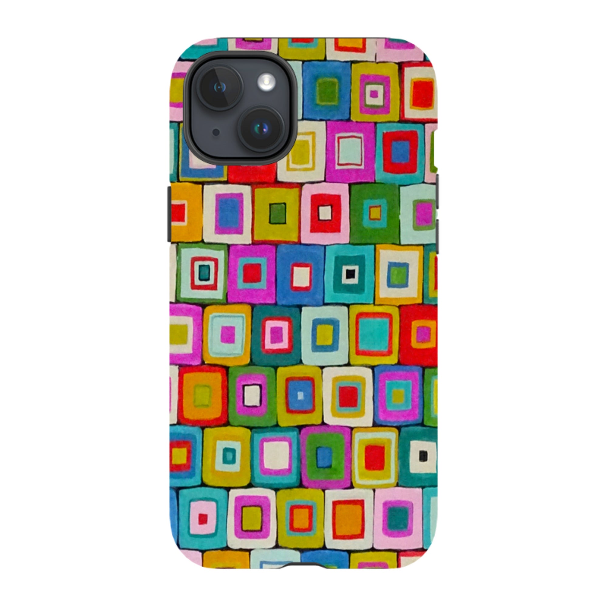 iPhone Tough Case - Atelier Blanket Squares Bright By Sarah Campbell