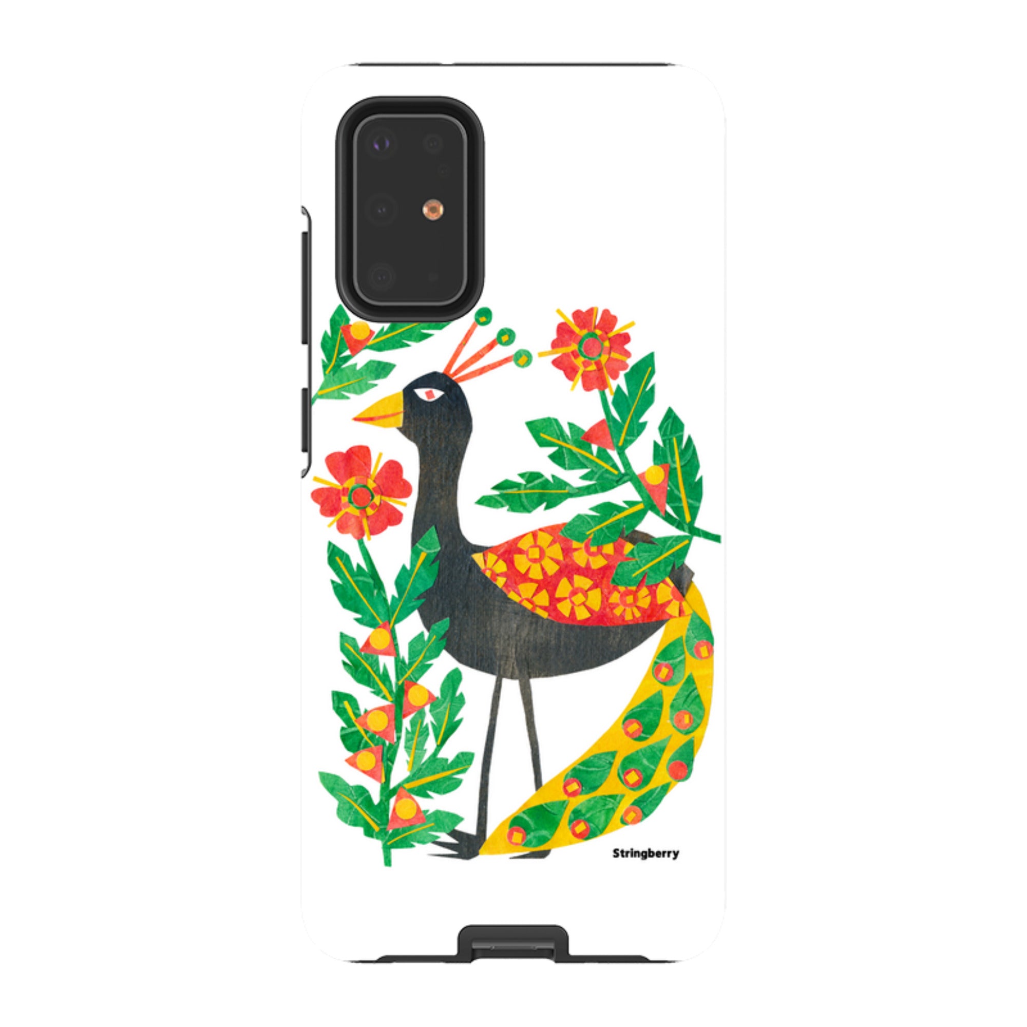 Samsung Tough Case - Folk Floral Peahen By Tracey English