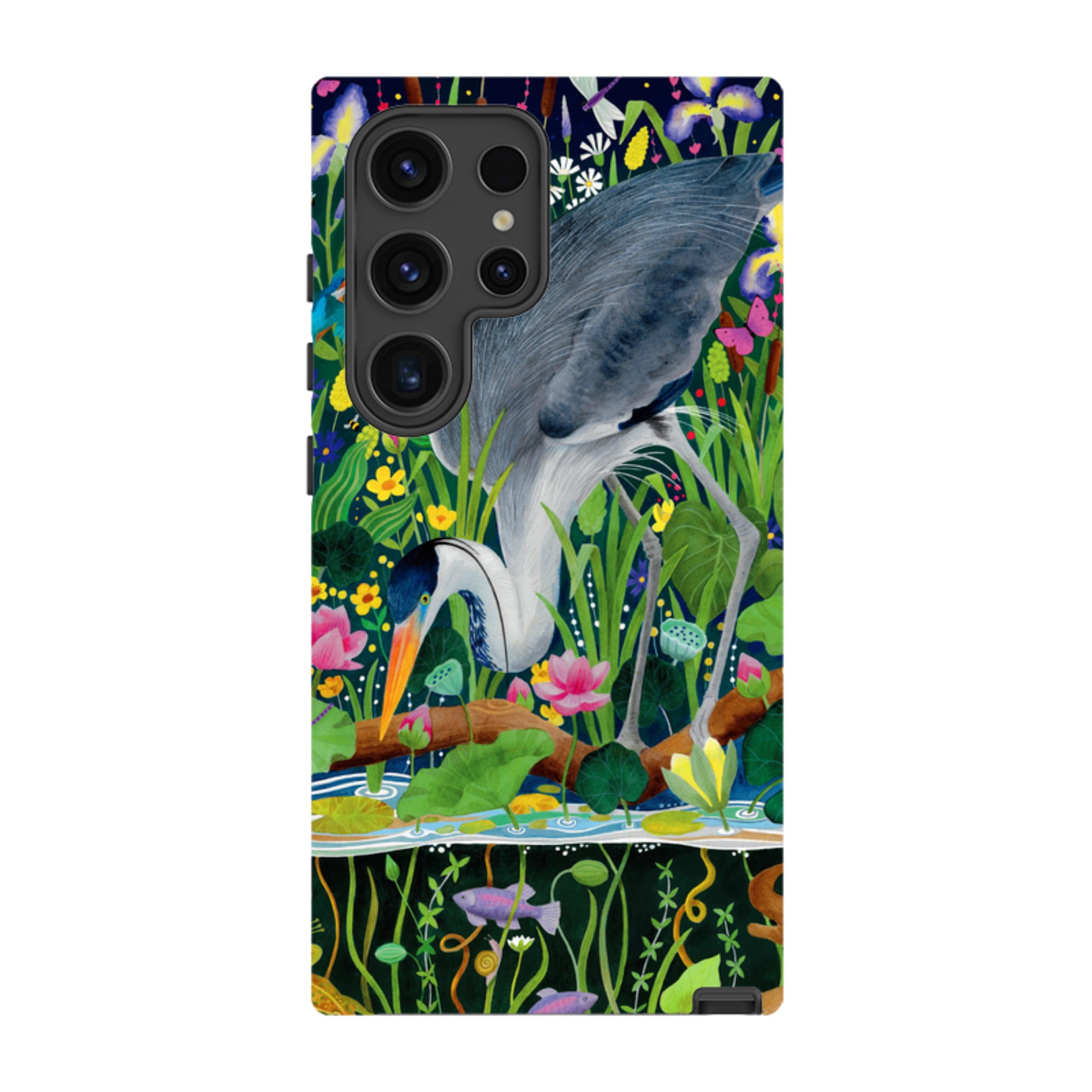 Samsung Tough Case - Heron Fishing By Bex Parkin