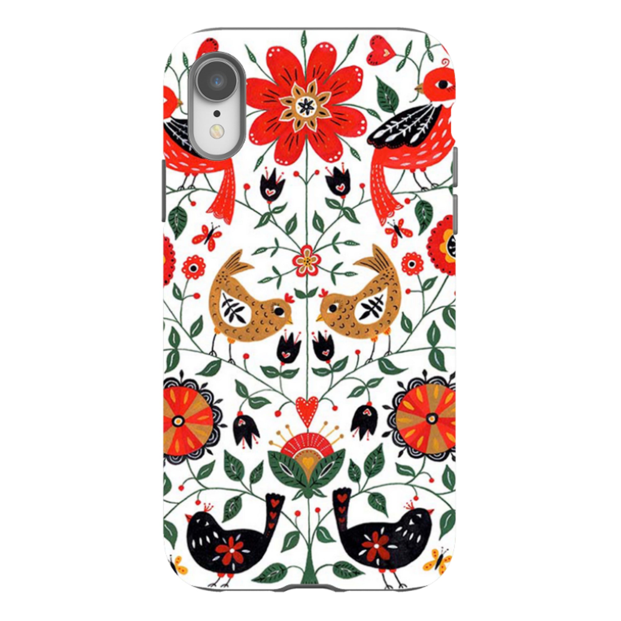 iPhone Tough Case - Birds And florals By Suzy Taylor