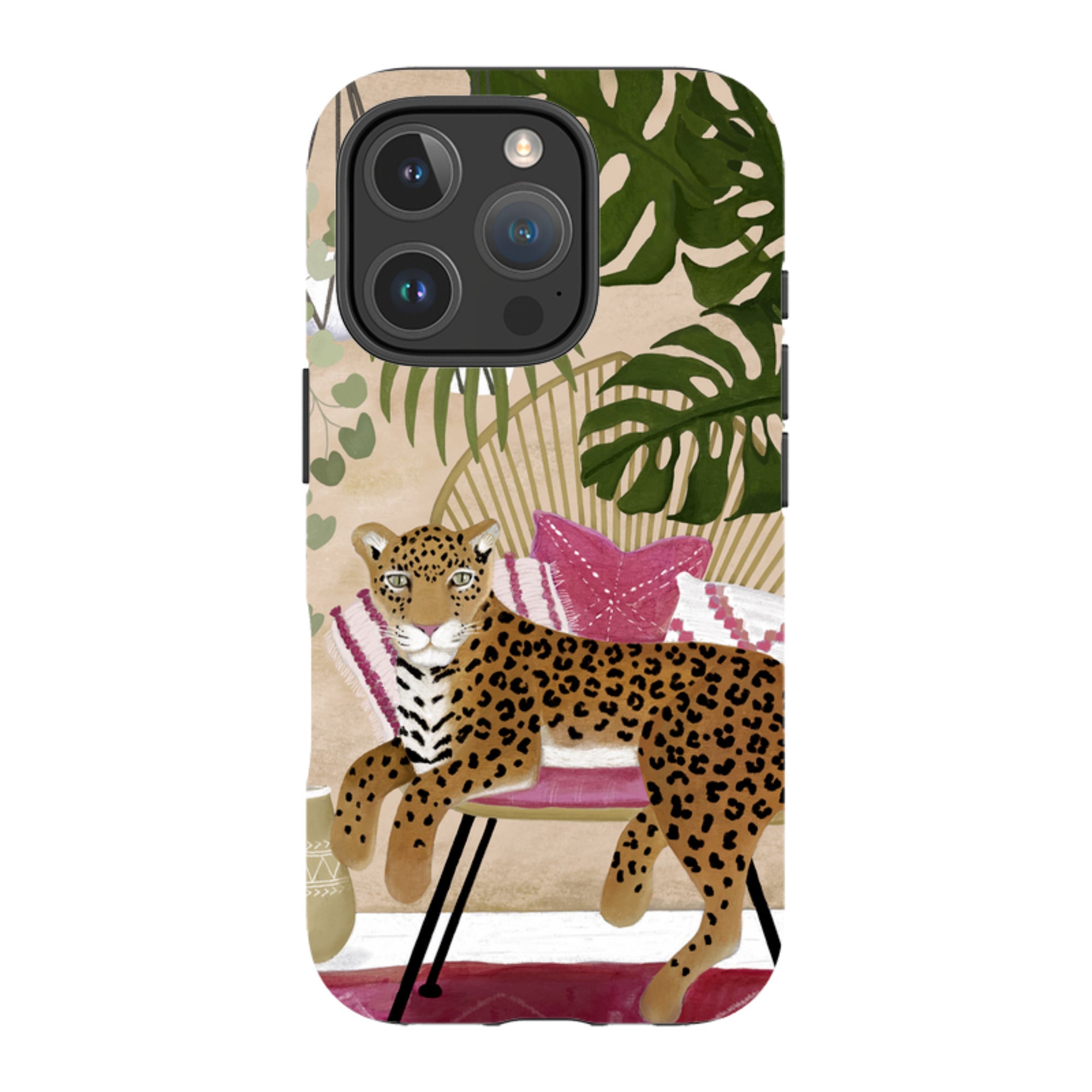 iPhone Tough Case - Boho Leopard Cream By Bex Parkin