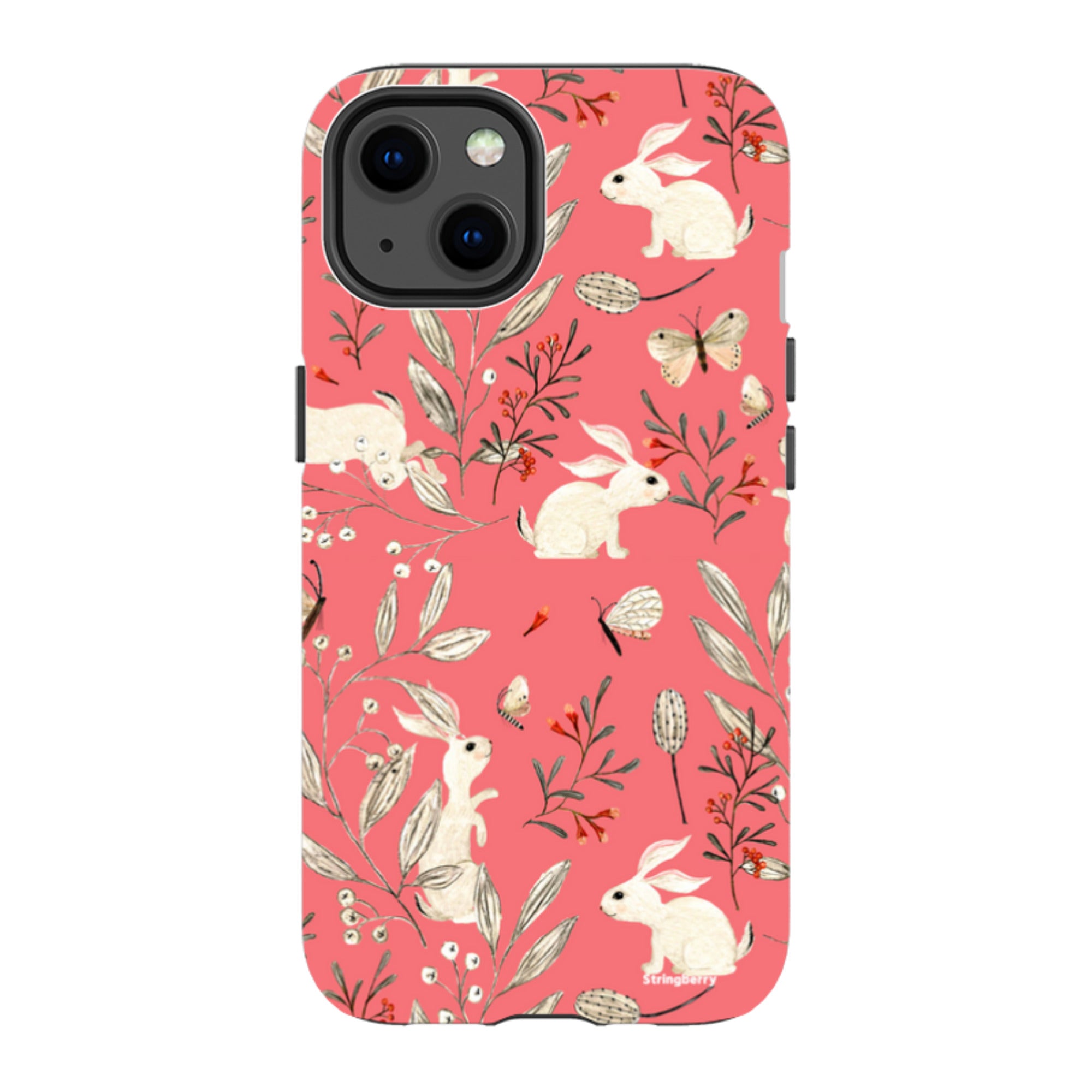 iPhone MagSafe Tough Case - Bunnies Raspberries By Katherine Quinn