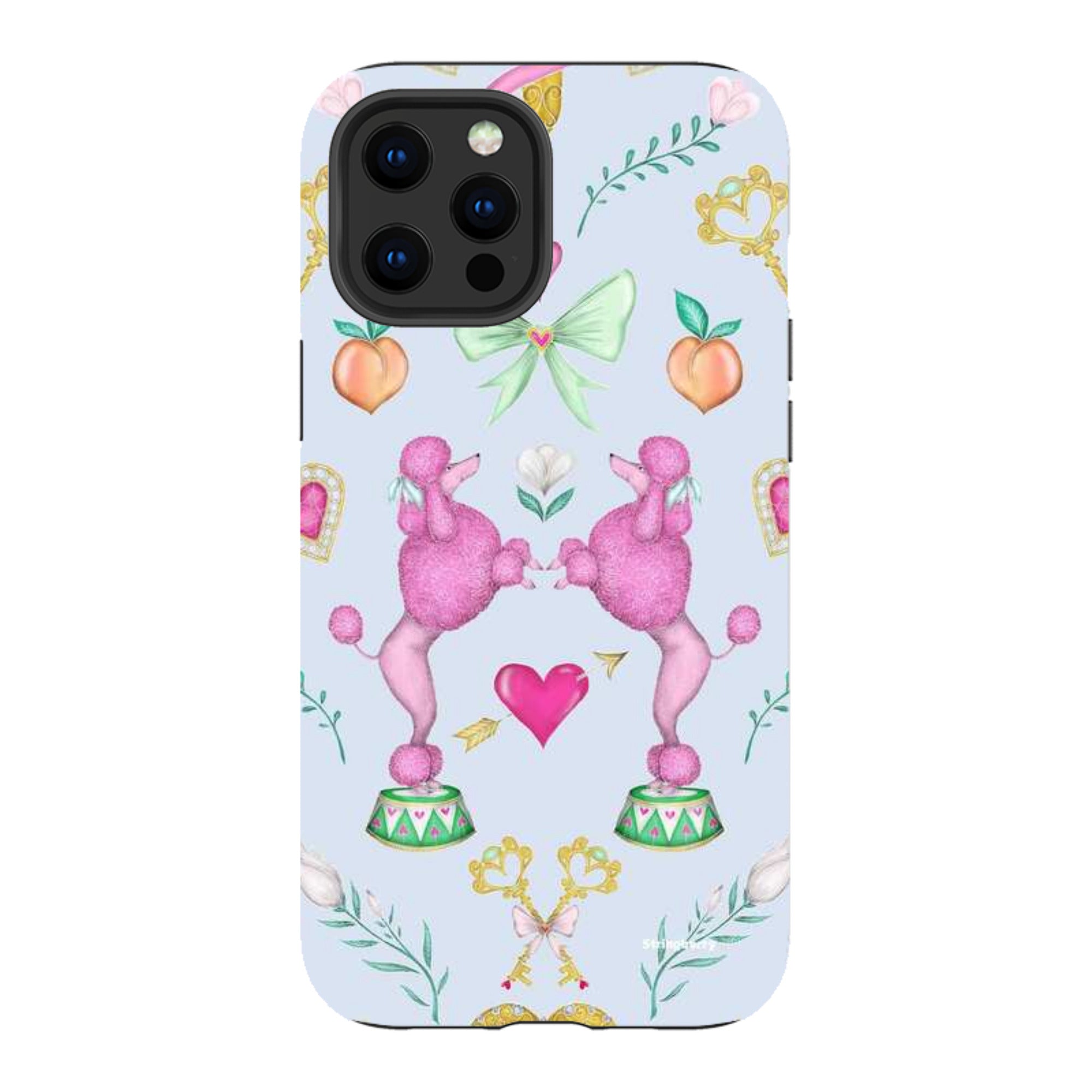 iPhone Tough Case - Pink Poodle Parlour Powder By Catherine Rowe
