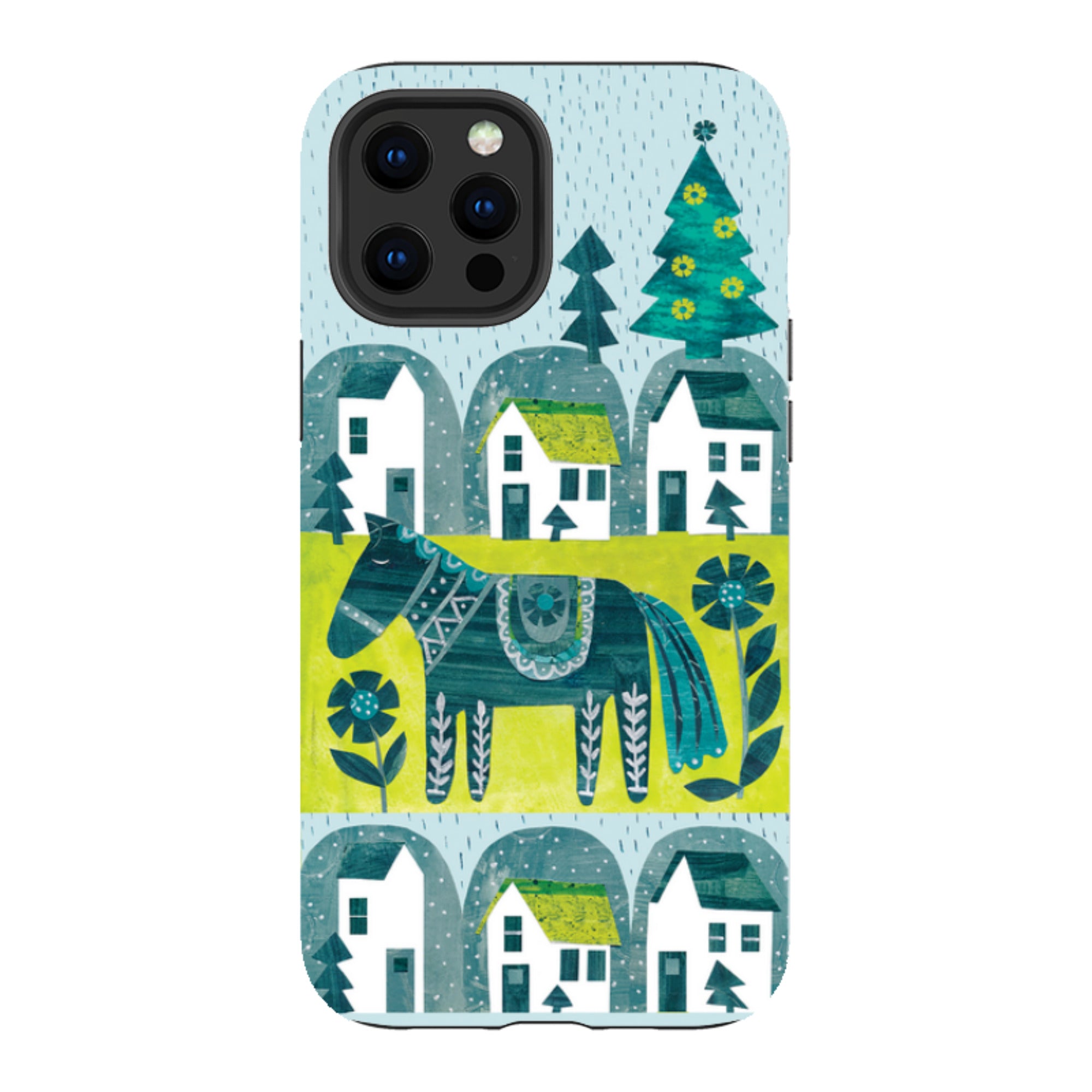 iPhone Tough Case - Winter Dala Horse By Tracey English