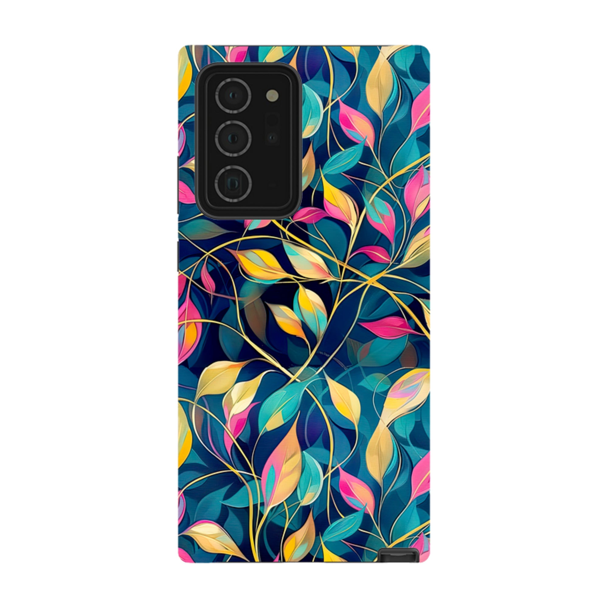 Samsung Tough Case - Pink and Teal Leaves