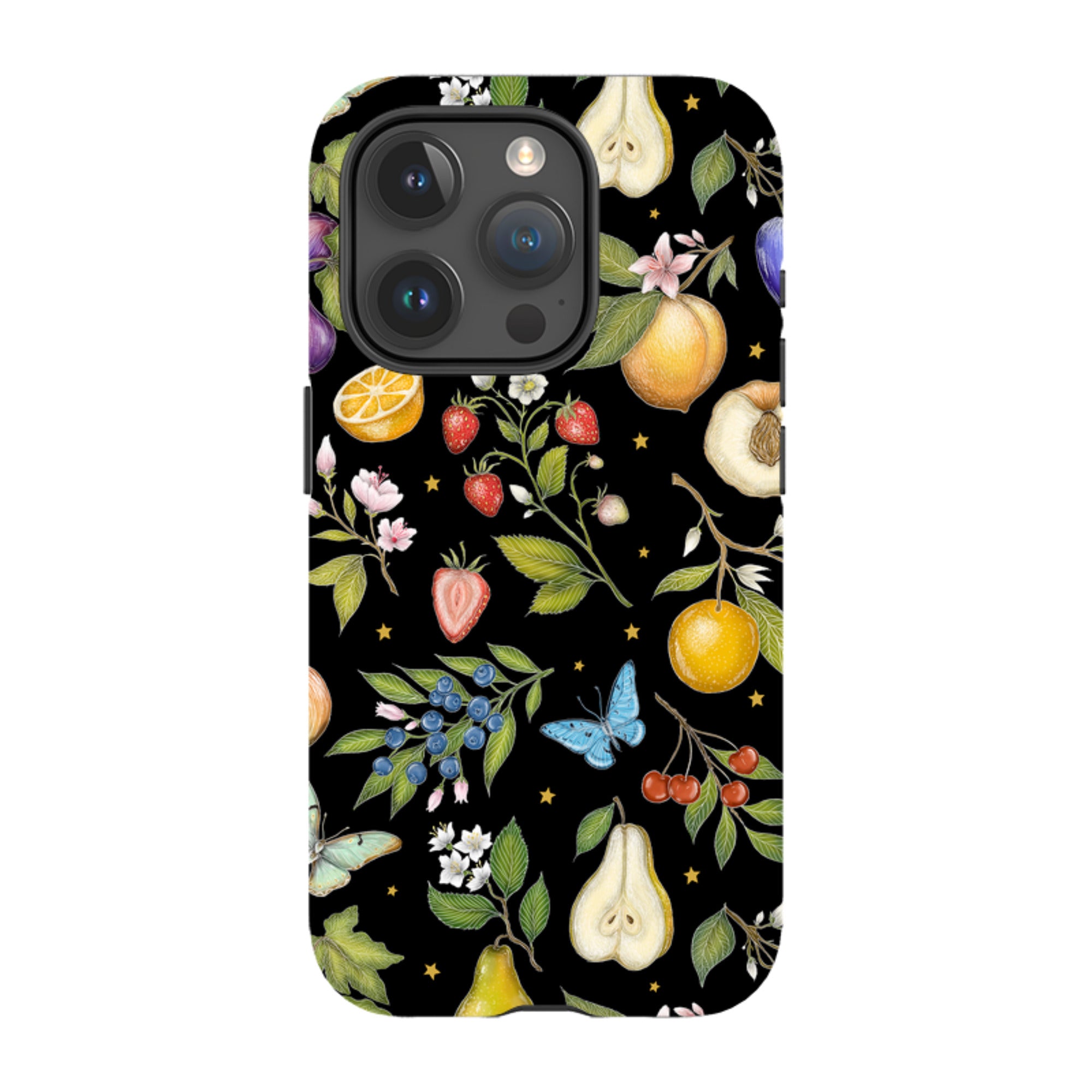 iPhone Tough Case - Black Fruits By Catherine Rowe