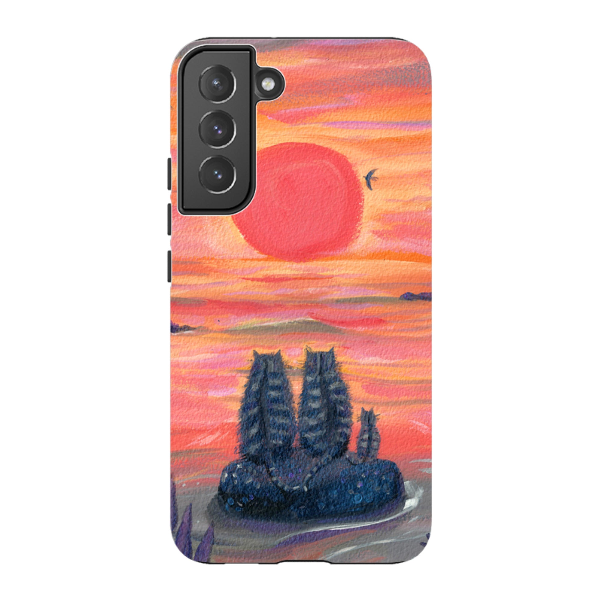 Samsung Tough Case - Sunset Cats By Mary Stubberfield