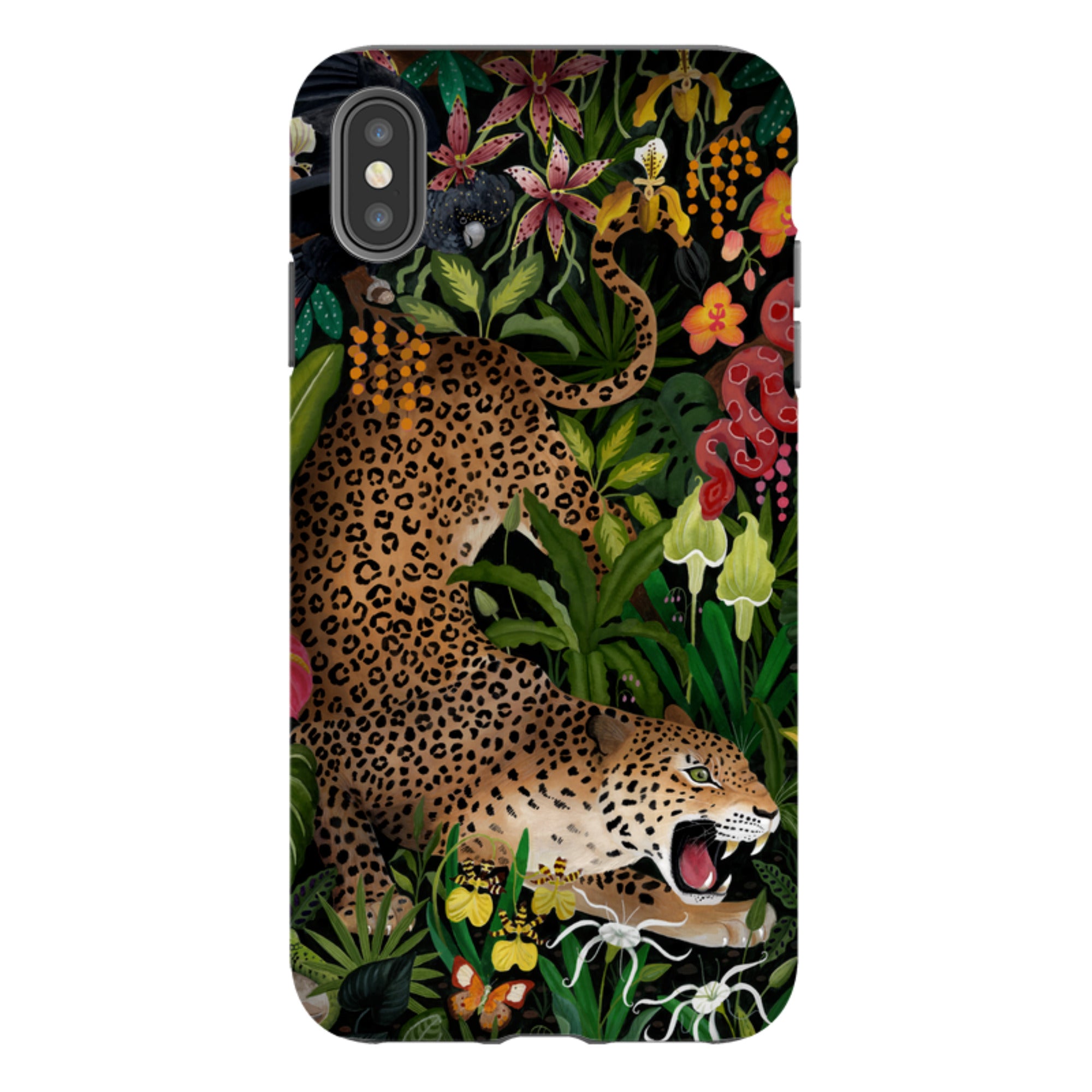 iPhone Tough Case - Roaring Leopard By Bex Parkin