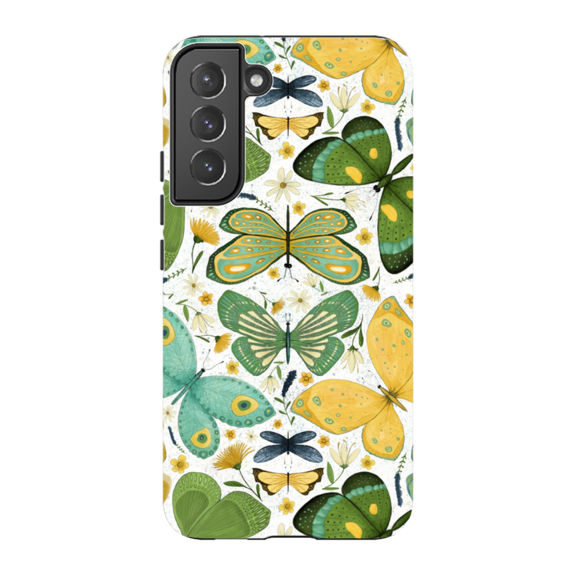 Samsung Tough Case - Green Butterflies By Maja Lindberg