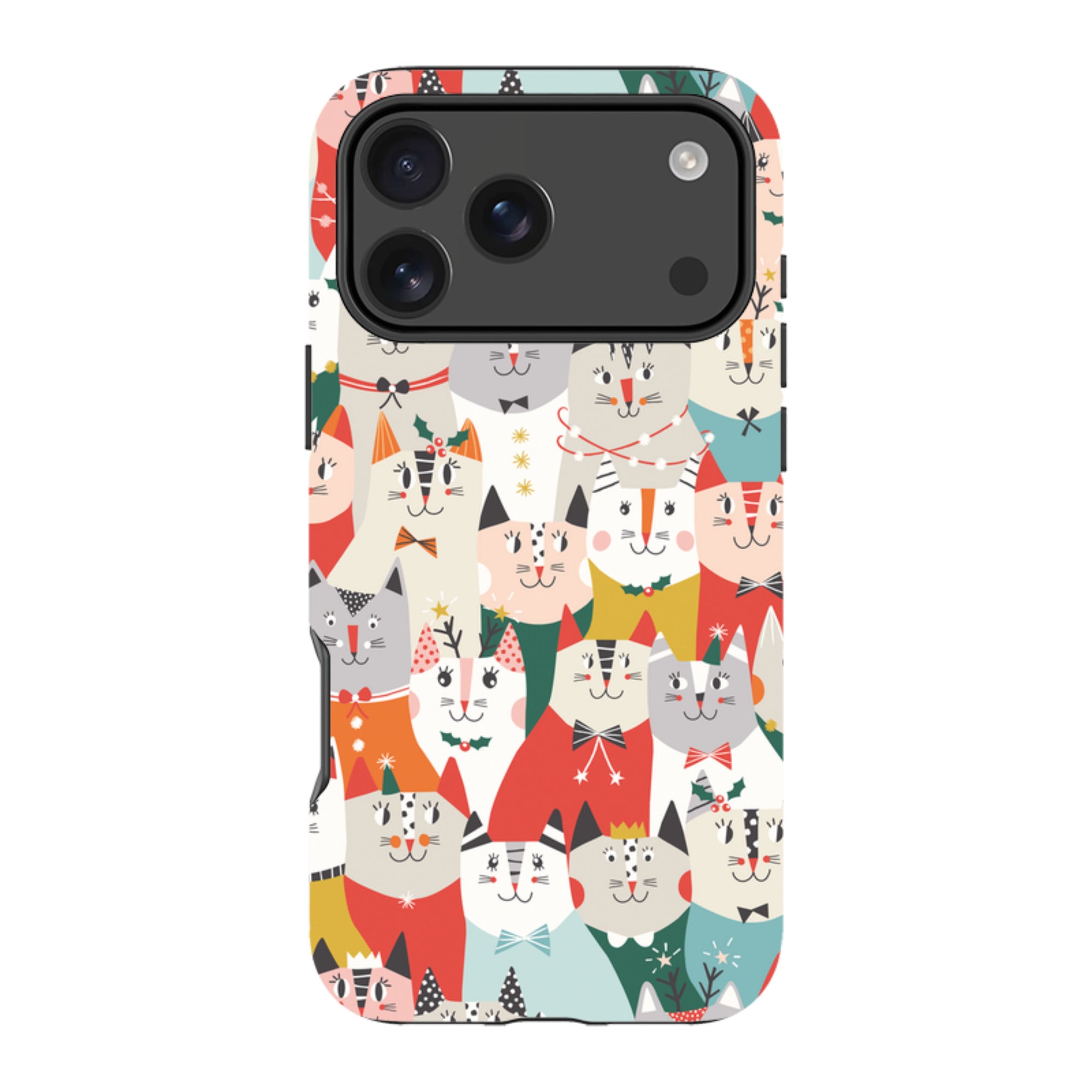 iPhone MagSafe Tough Case - Christmas Cats By Ali Brookes