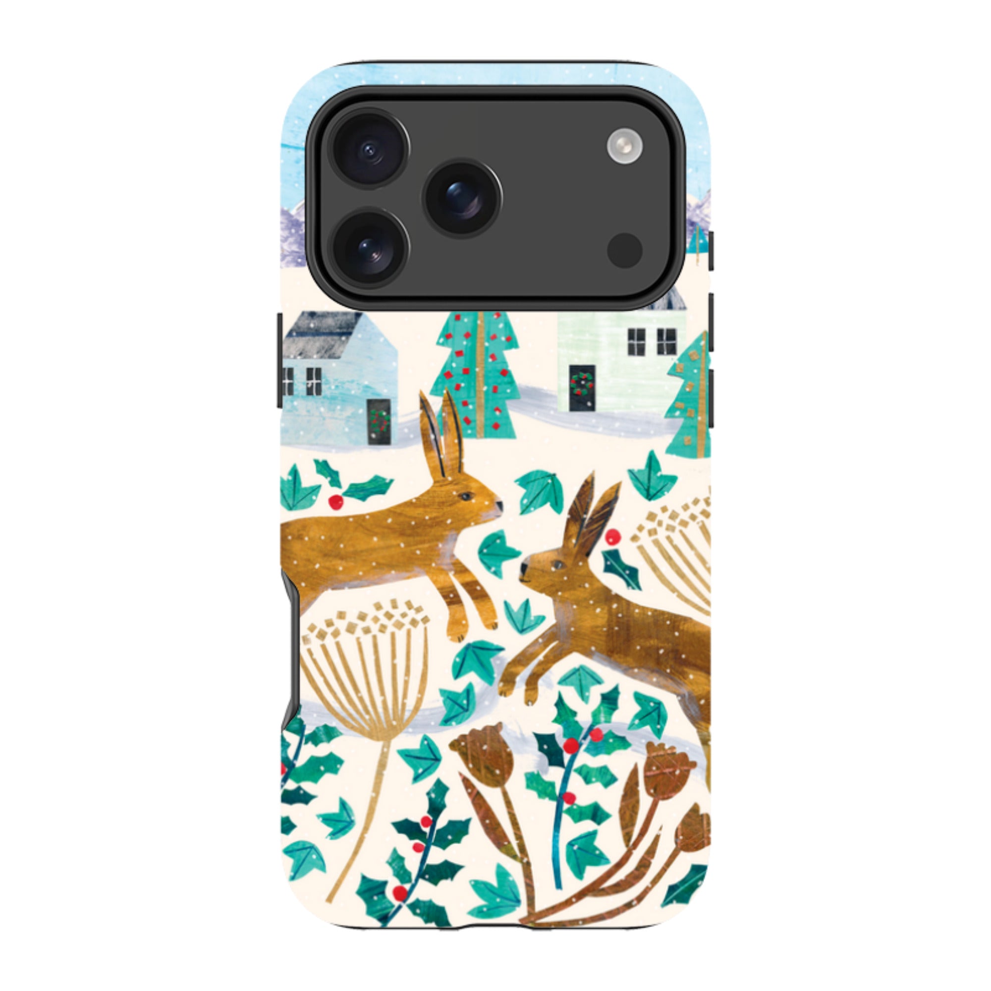 iPhone Tough Case - Xmas Hare By Tracey English