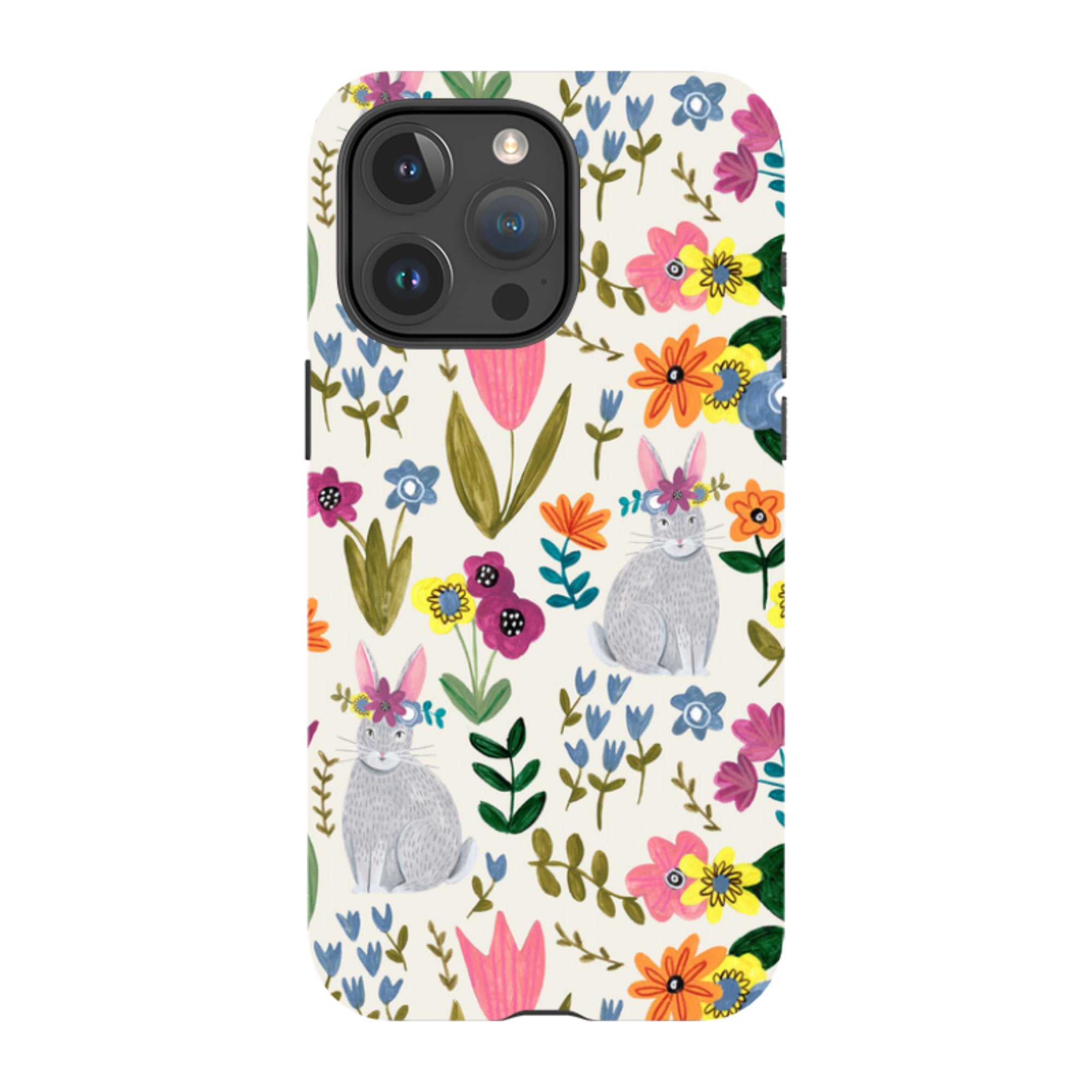 iPhone Tough Case - Rabbit Floral By Caroline Bonne Muller