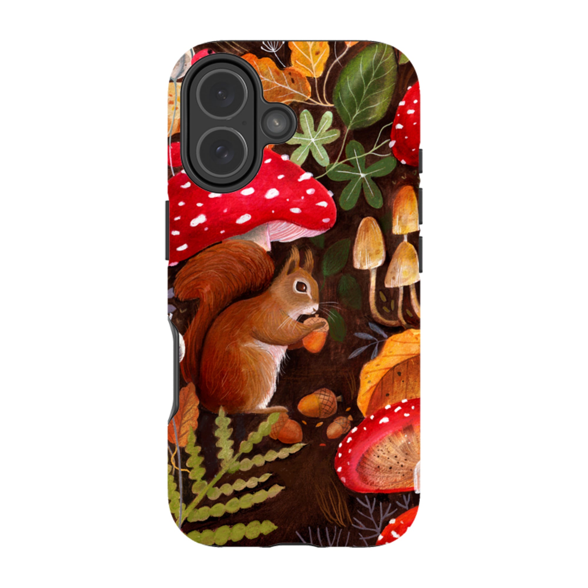 iPhone MagSafe Tough Case - Squirrel Mushrooms By Bex Parkin