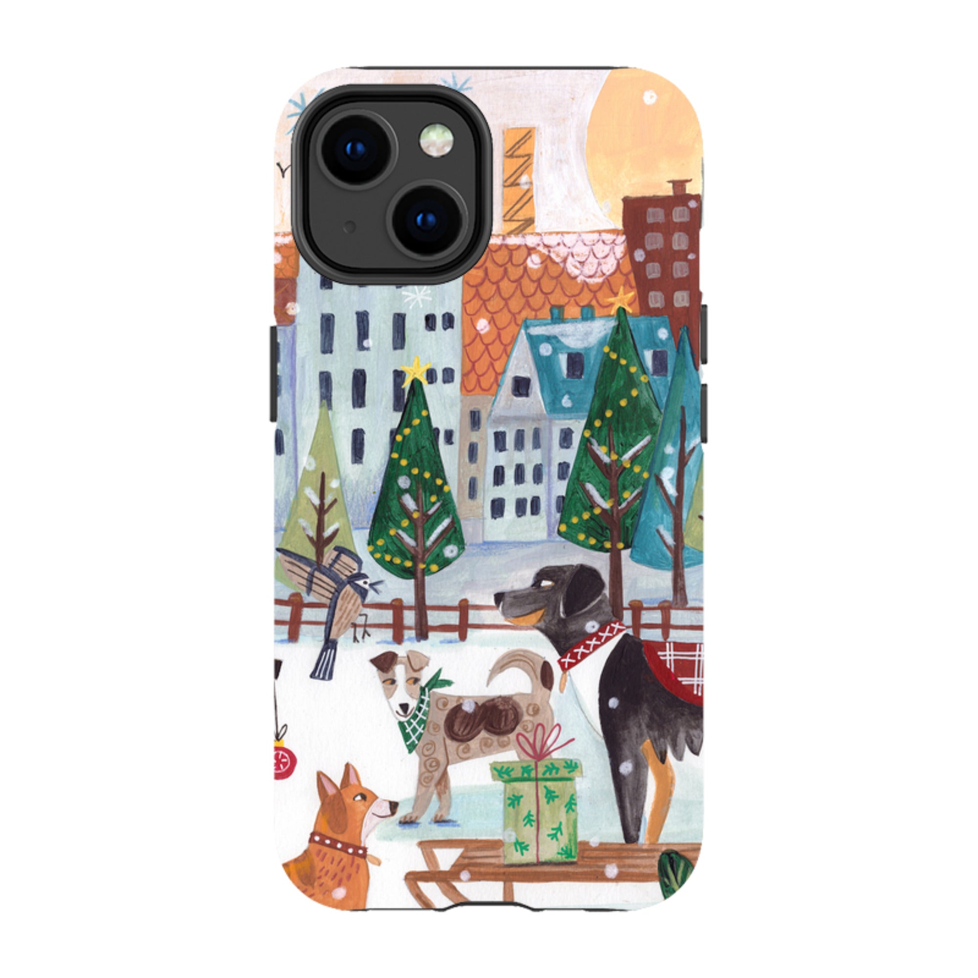 iPhone Tough Case - Christmas Dogs By Caroline Bonne Muller