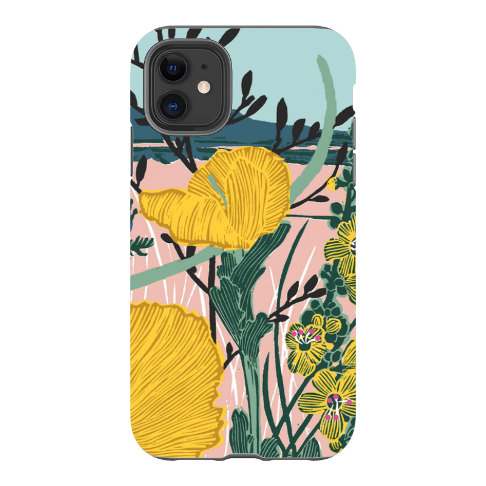 iPhone Tough Case - Yellow Poppies By Kate Heiss