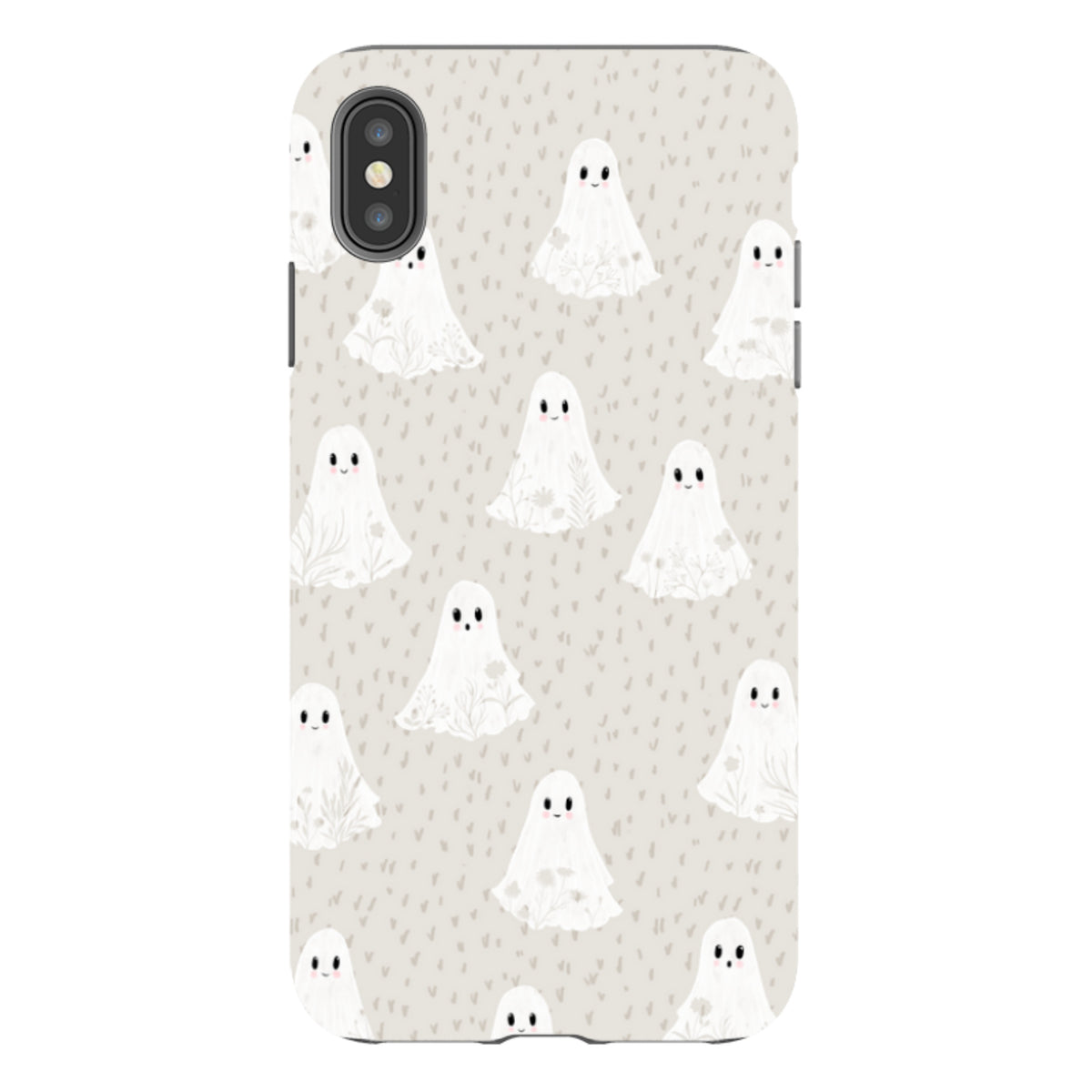 iPhone Tough Case - Floral Ghosts - Stone By Katherine Quinn