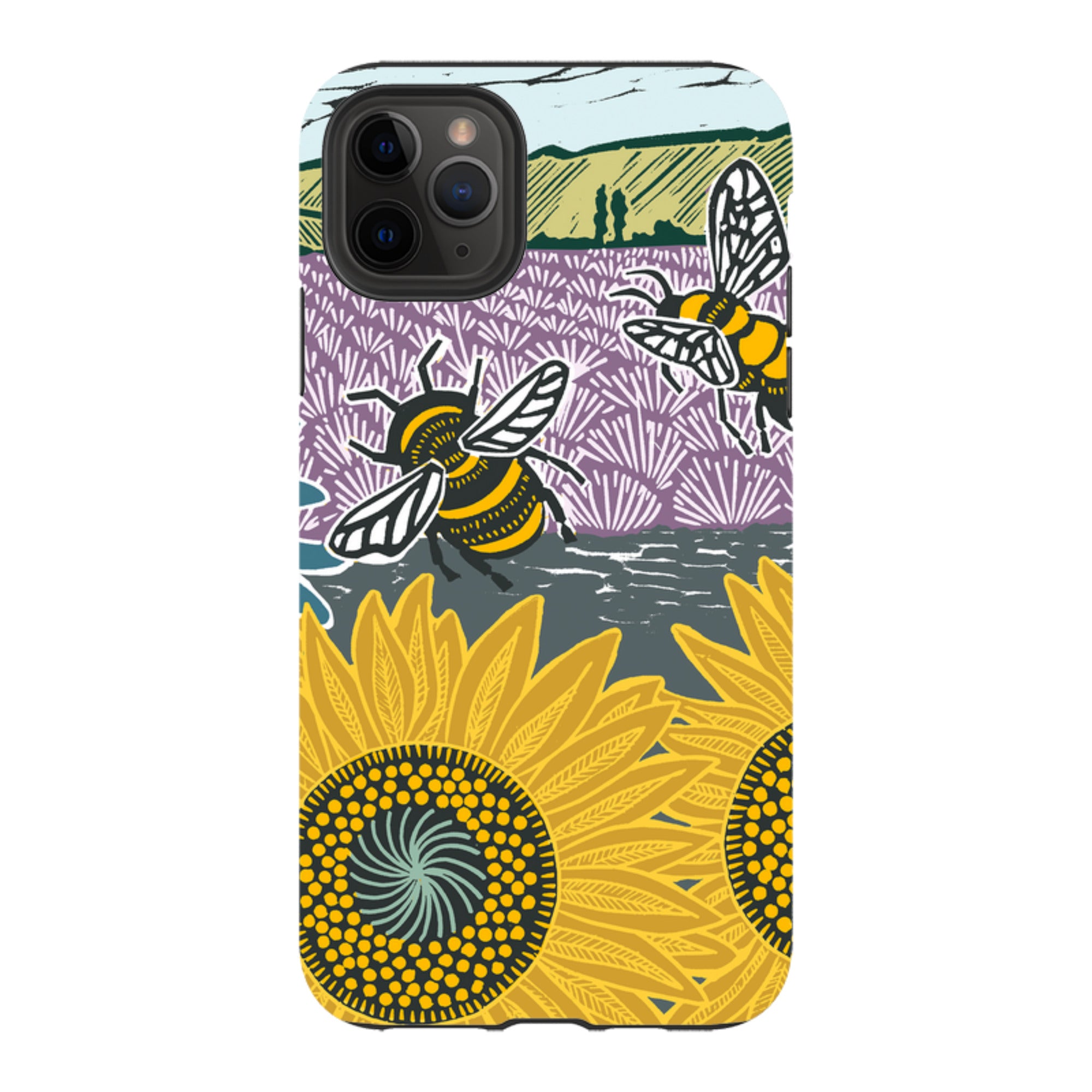 iPhone Tough Case - Bees And Sunflowers By Kate Heiss