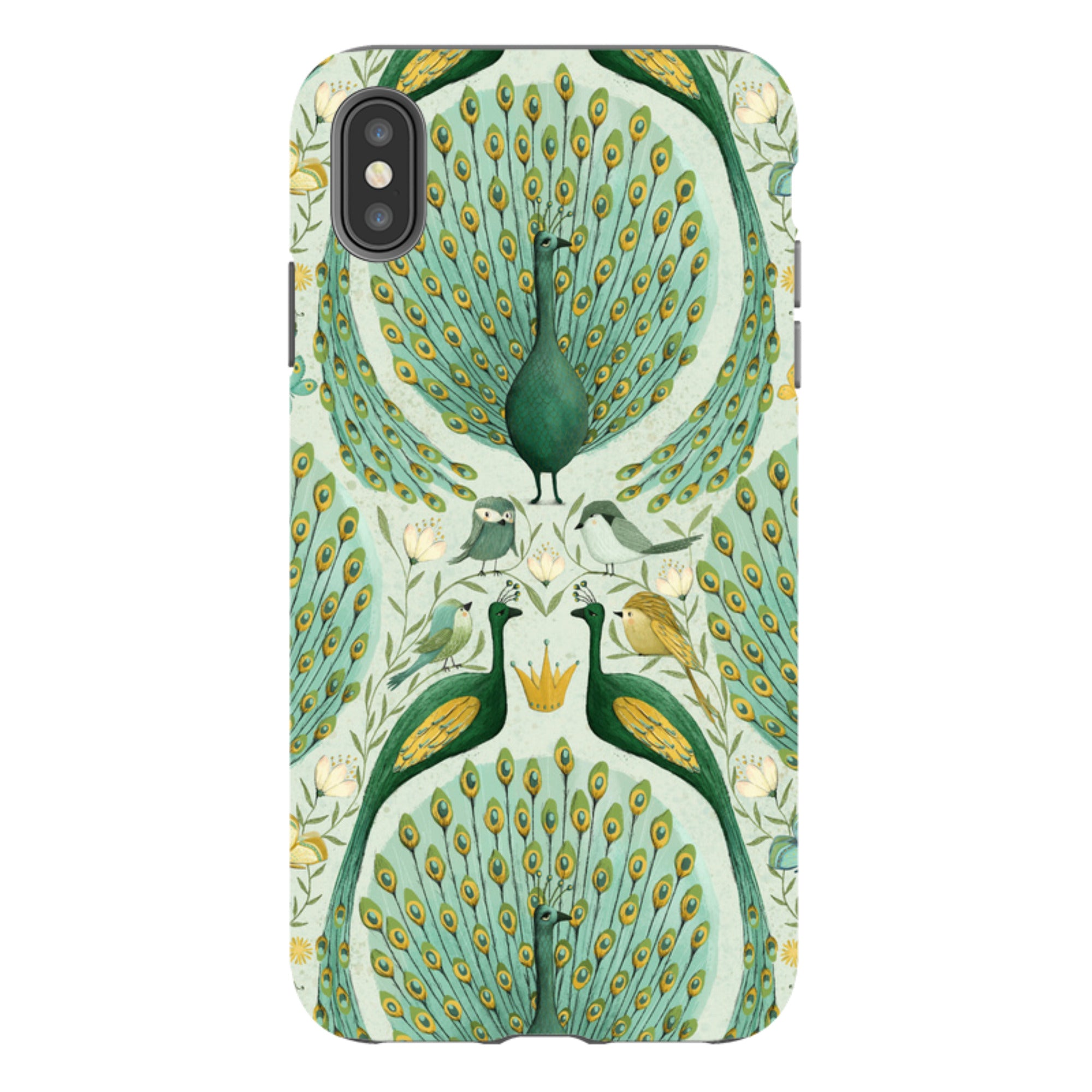 iPhone Tough Case - Peacock Pattern By Maja Lindberg