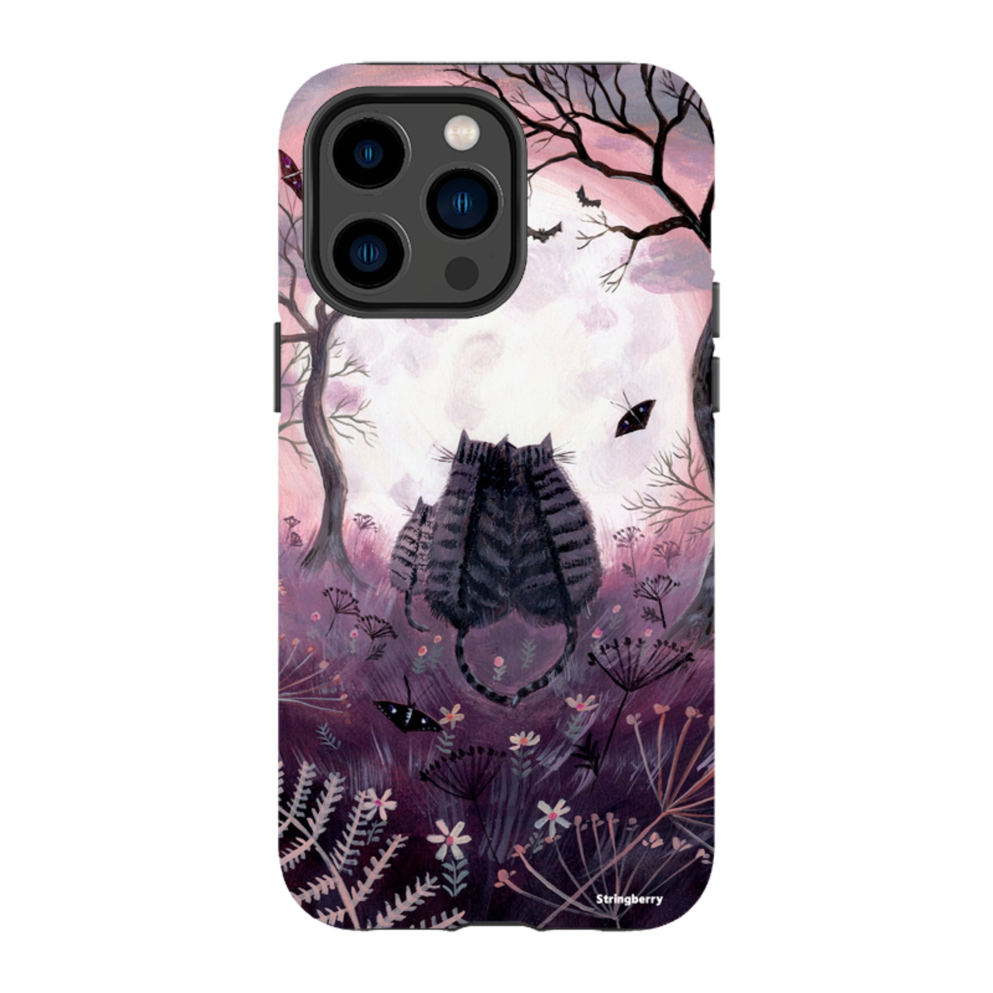 iPhone Tough Case - Spooky Cats By Mary Stubberfield