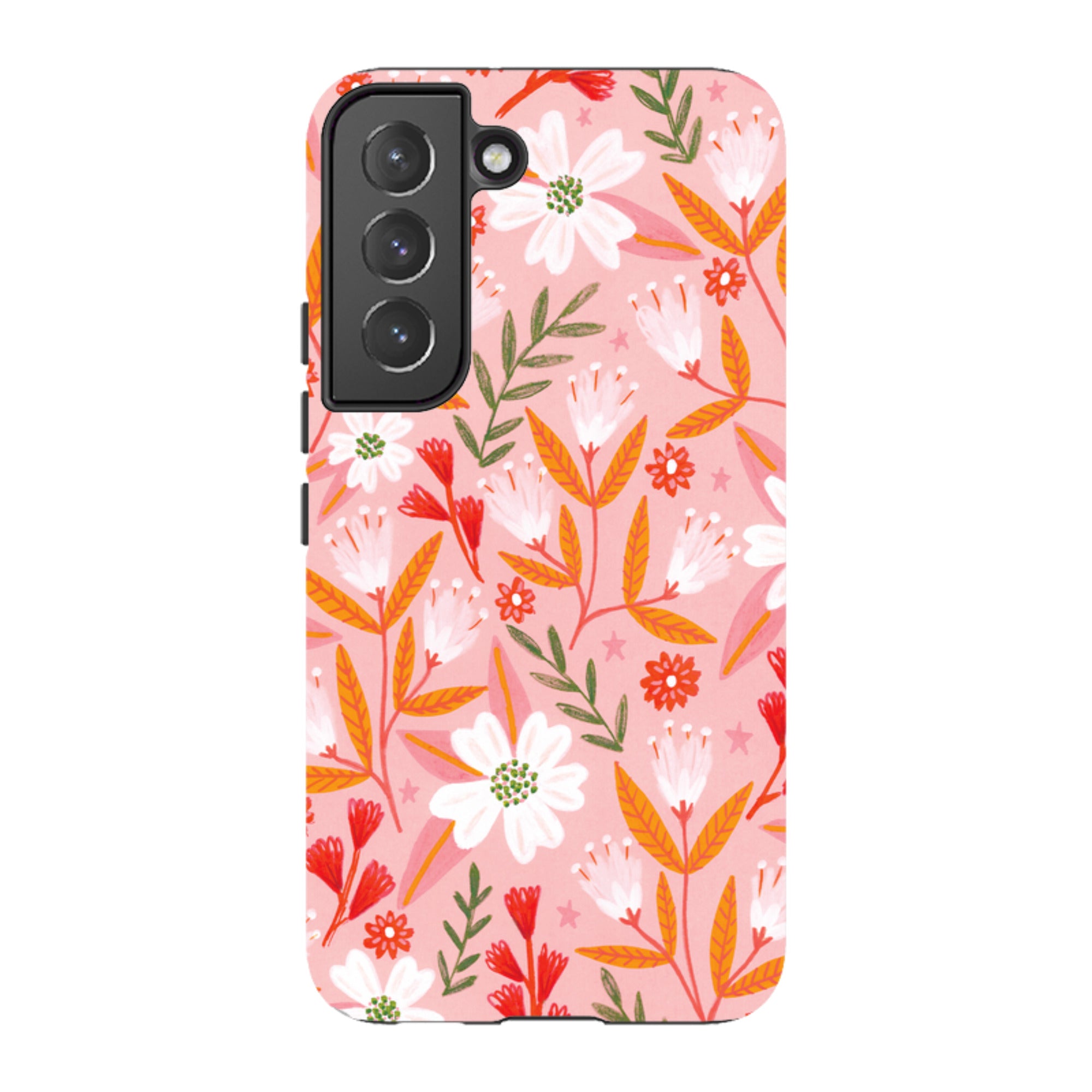 Samsung Tough Case - Pink And Orange Florals By Lee Foster Wilson