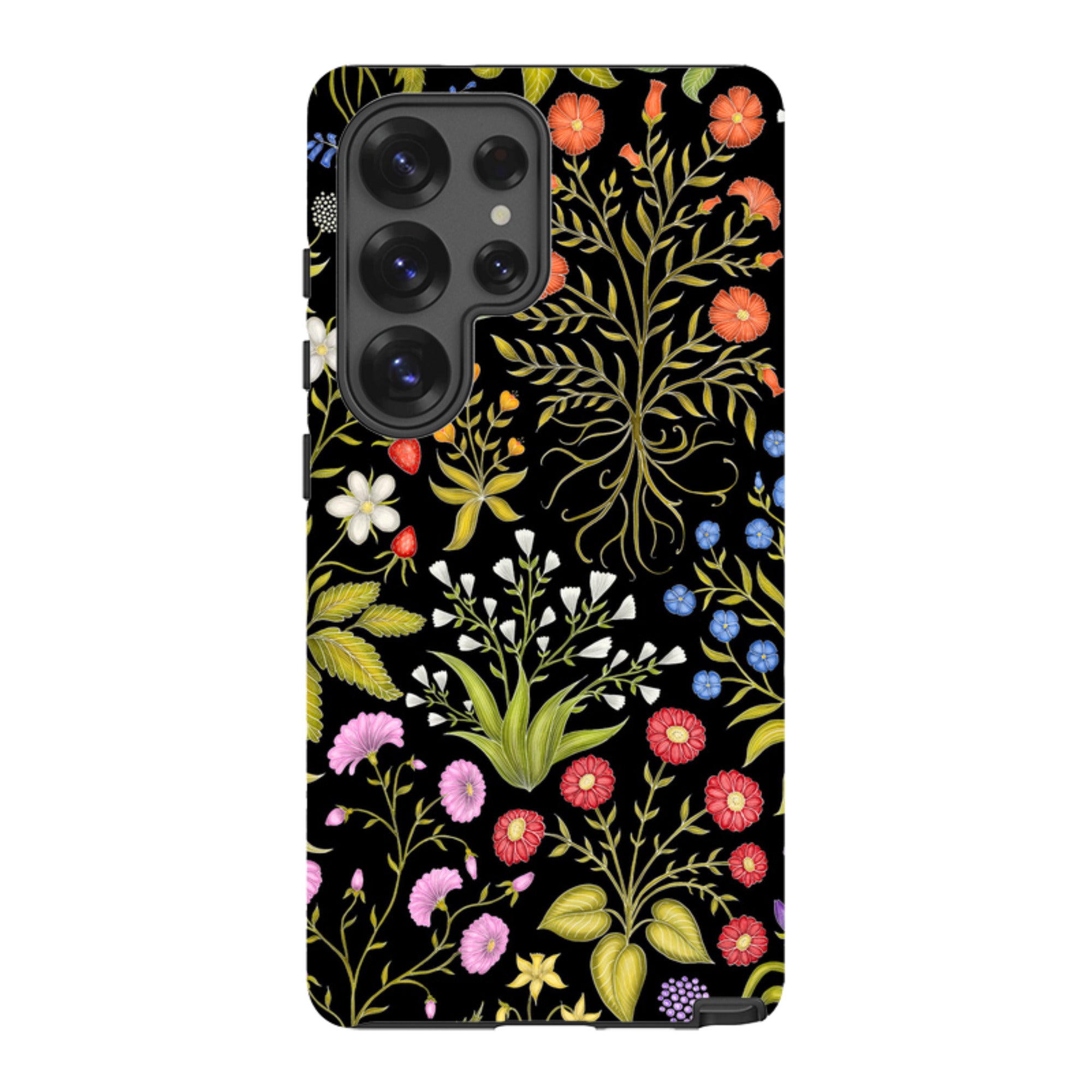 Samsung Tough Case - Fleurs Black By Catherine Rowe