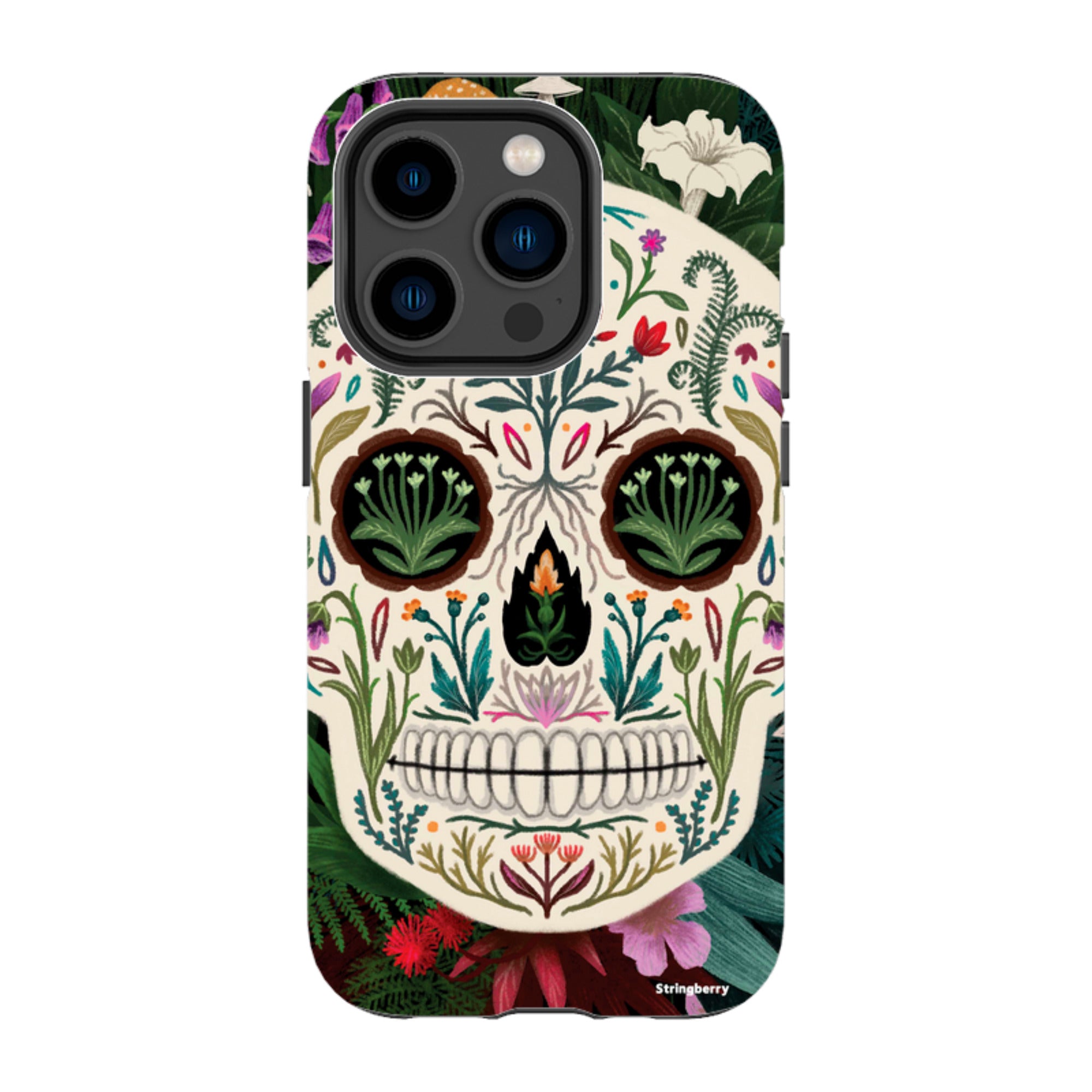 iPhone Tough Case - Poison Sugar Skull By Anna Stead