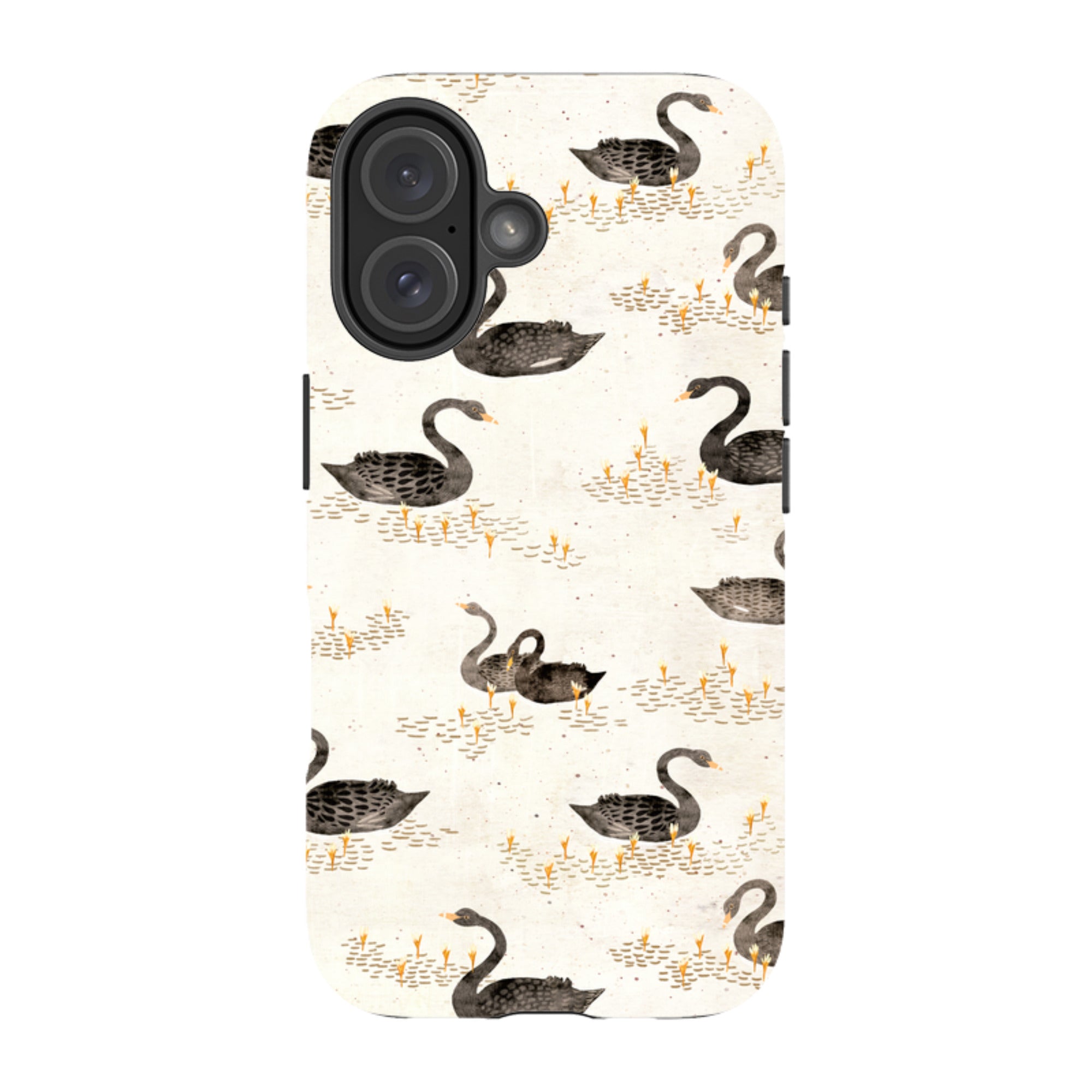 iPhone MagSafe Tough Case - Swans Cream By Katherine Quinn