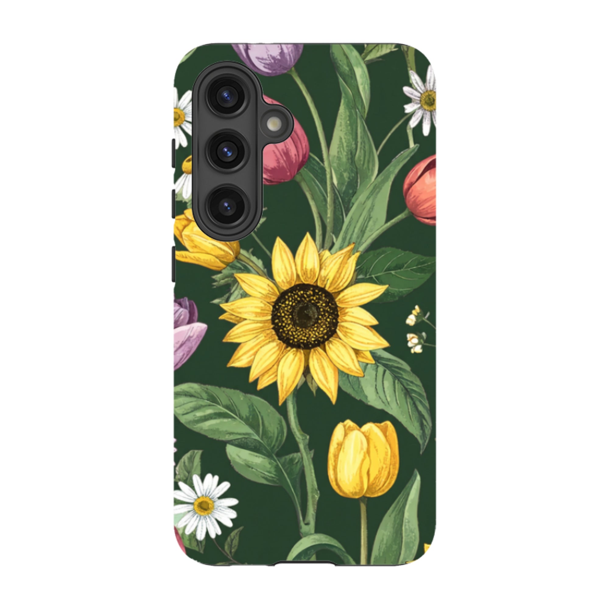 Samsung Tough  Case - Green Sunflowers
