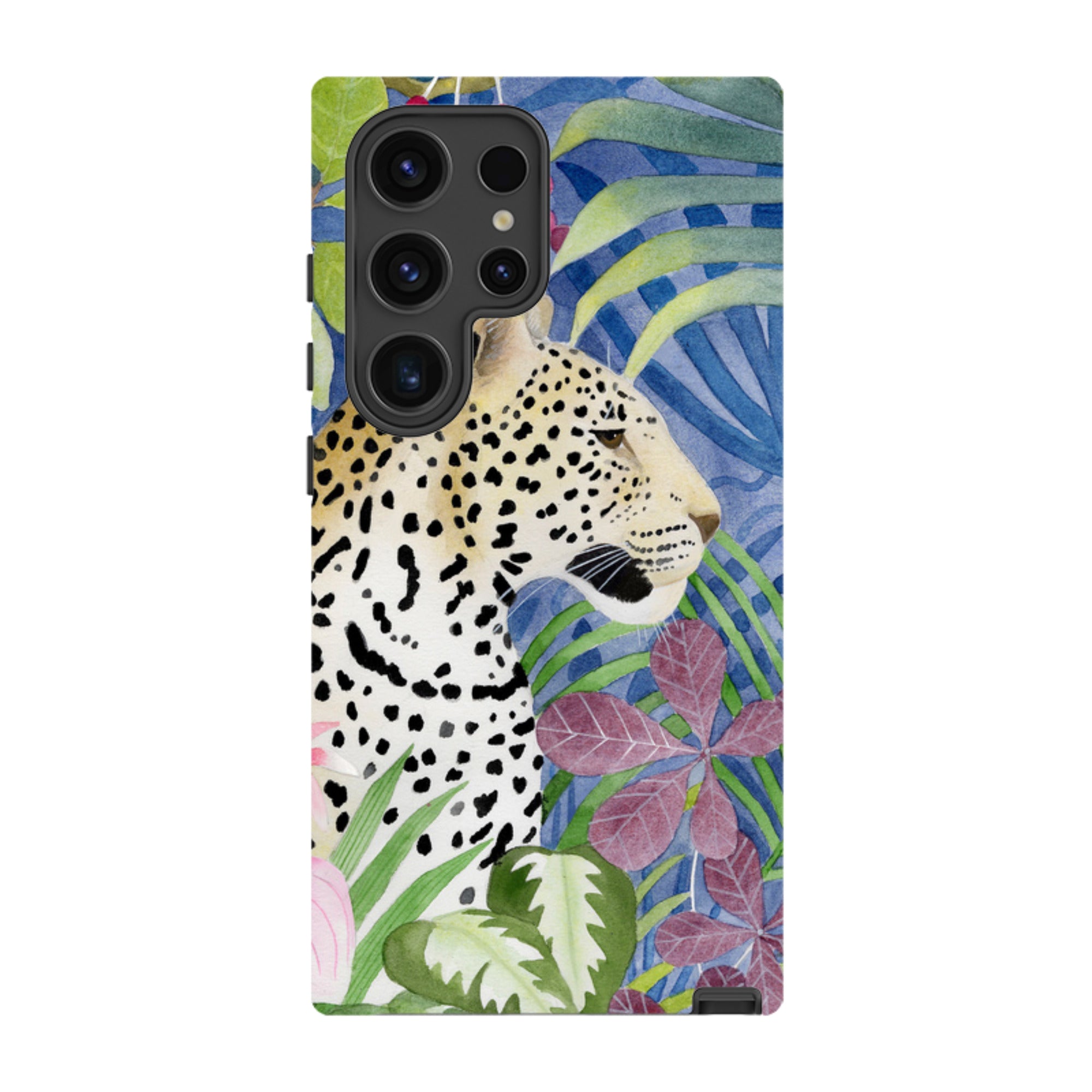 Samsung Tough Case - Blue Jungle Leopard By Bex Parkin