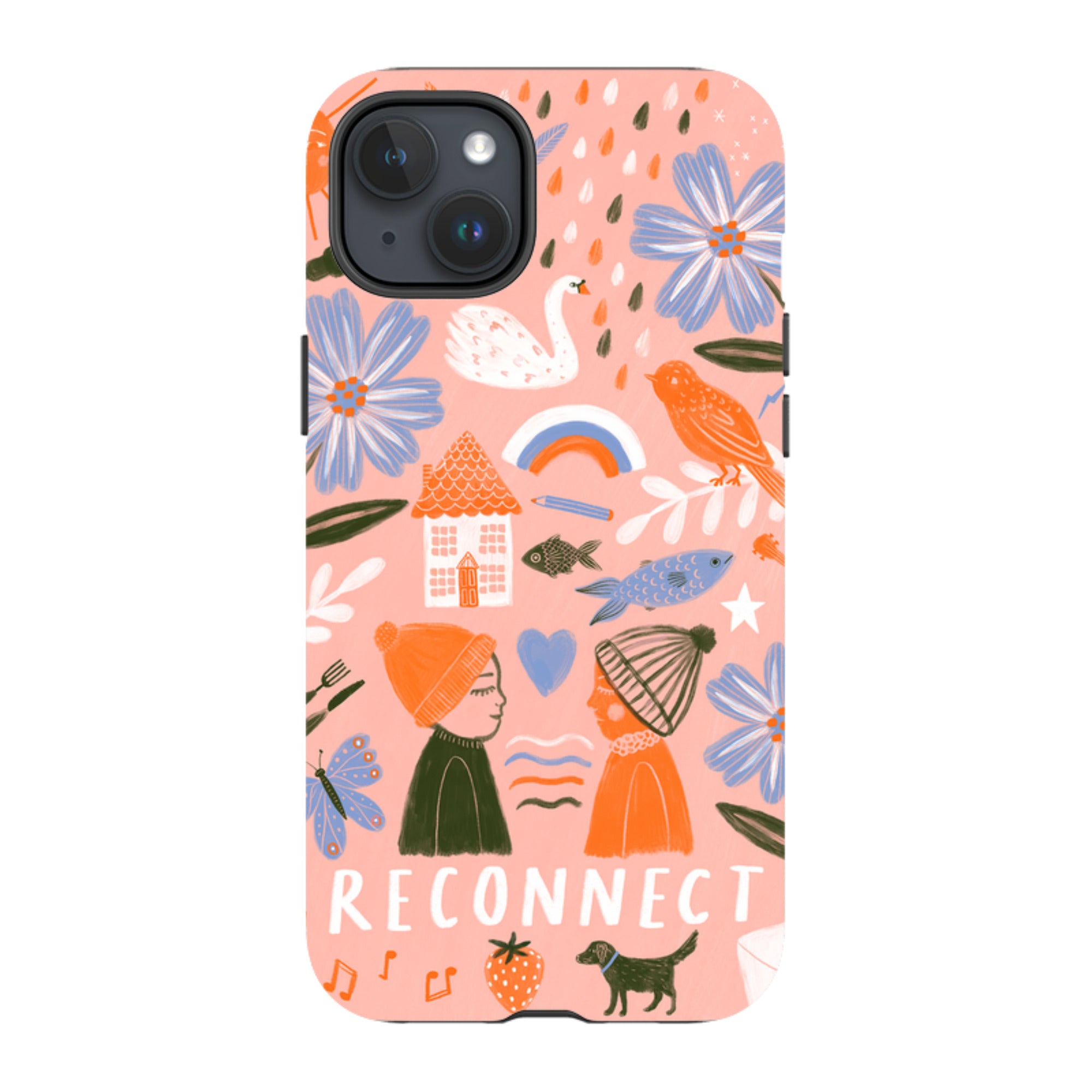 iPhone Tough Case - Reconnect Orange By Lee Foster Wilson