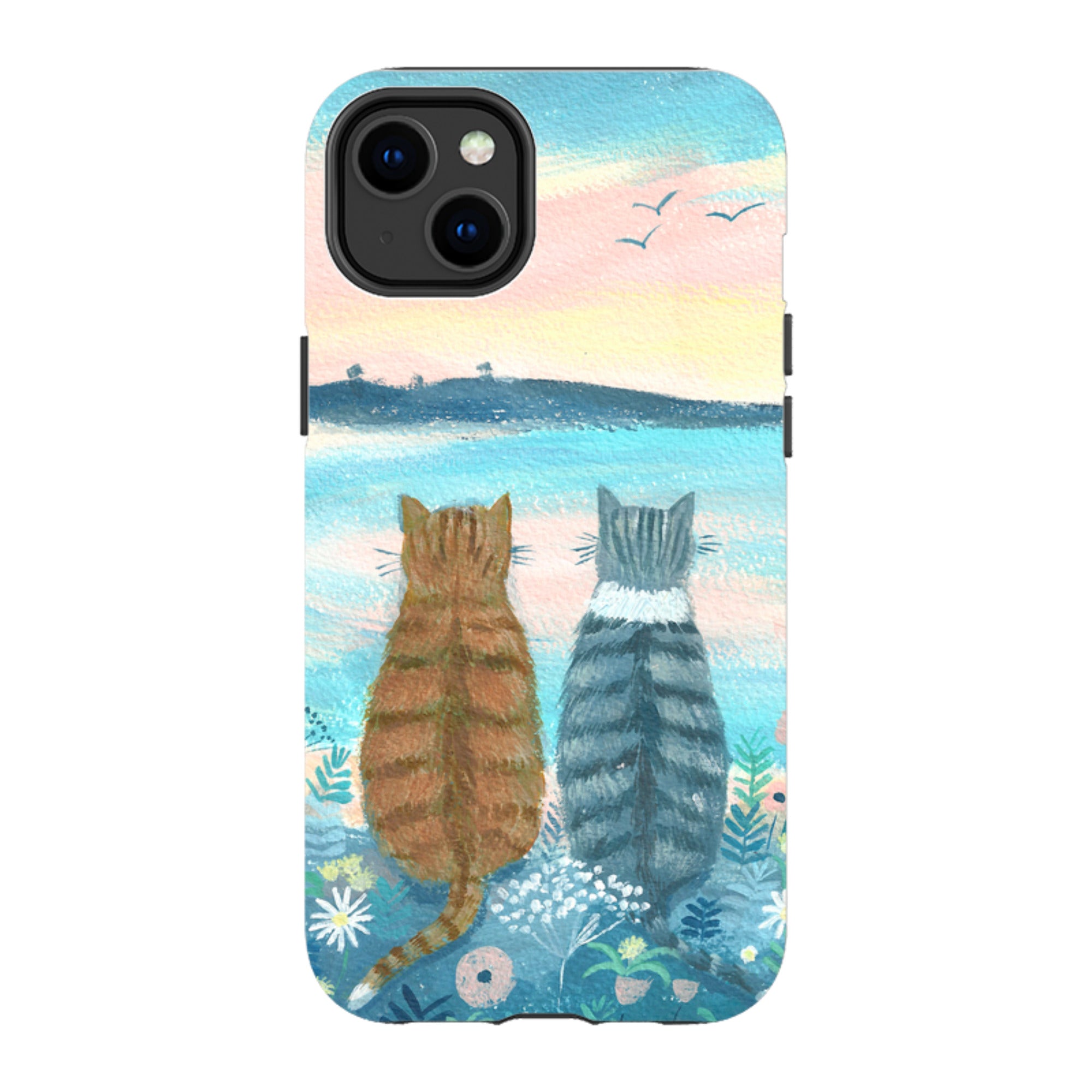 iPhone Tough Case - Sunset Cats 2 By Mary Stubberfield