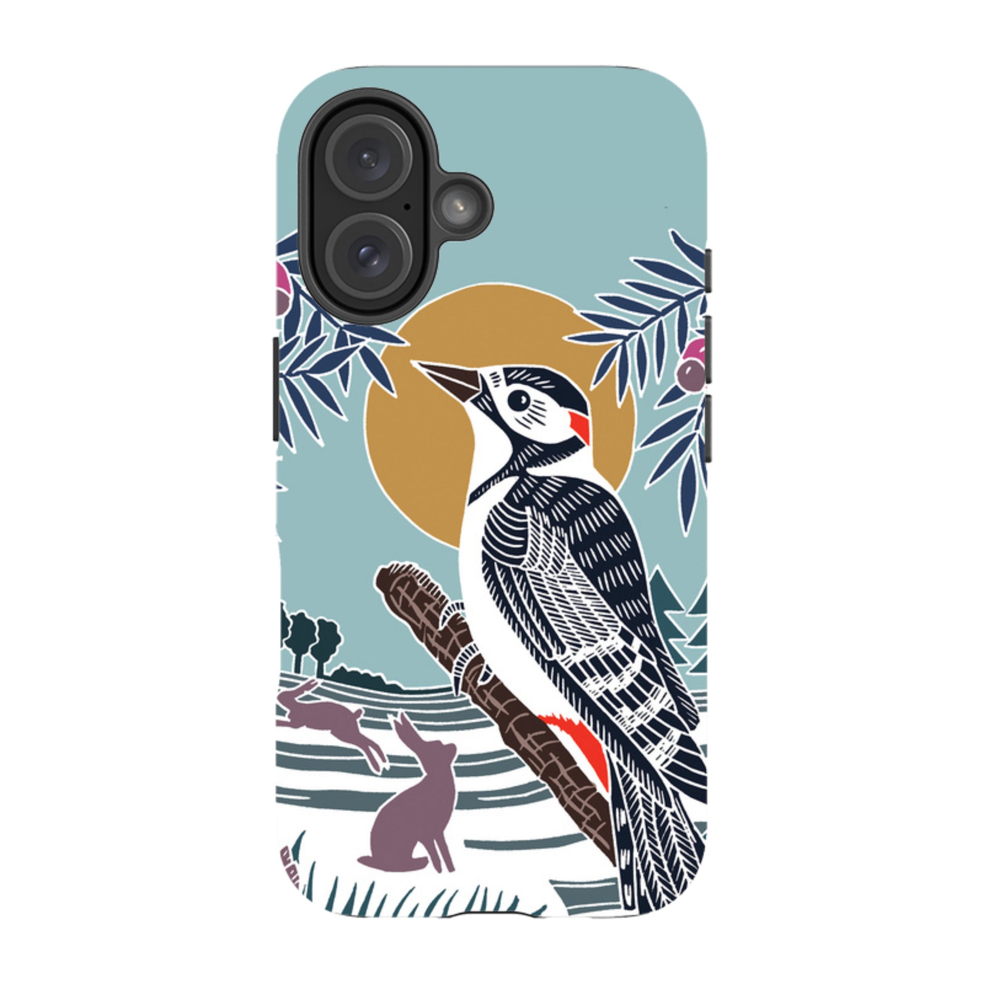 iPhone Tough Case - Woodpecker Brown By Kate Heiss
