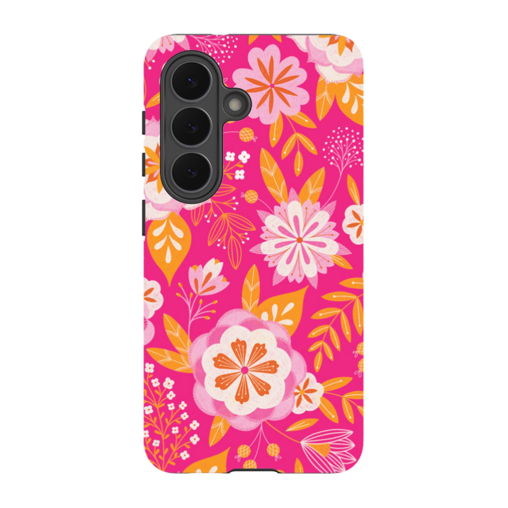 Samsung Tough Case - Big Bold Blooms Pink By Jenny Zemanek