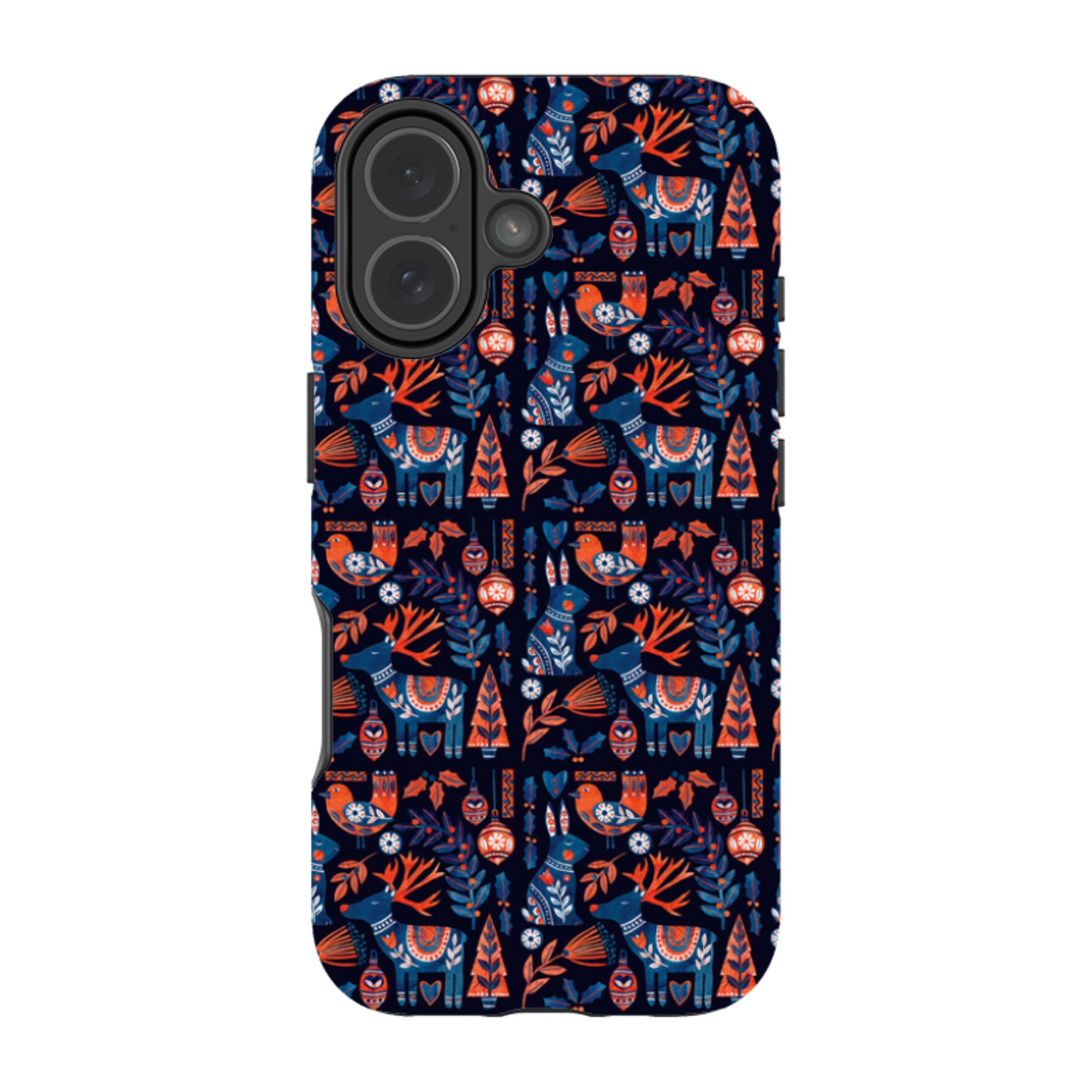 iPhone Tough Case - Scandi Animals Dark By Tracey English