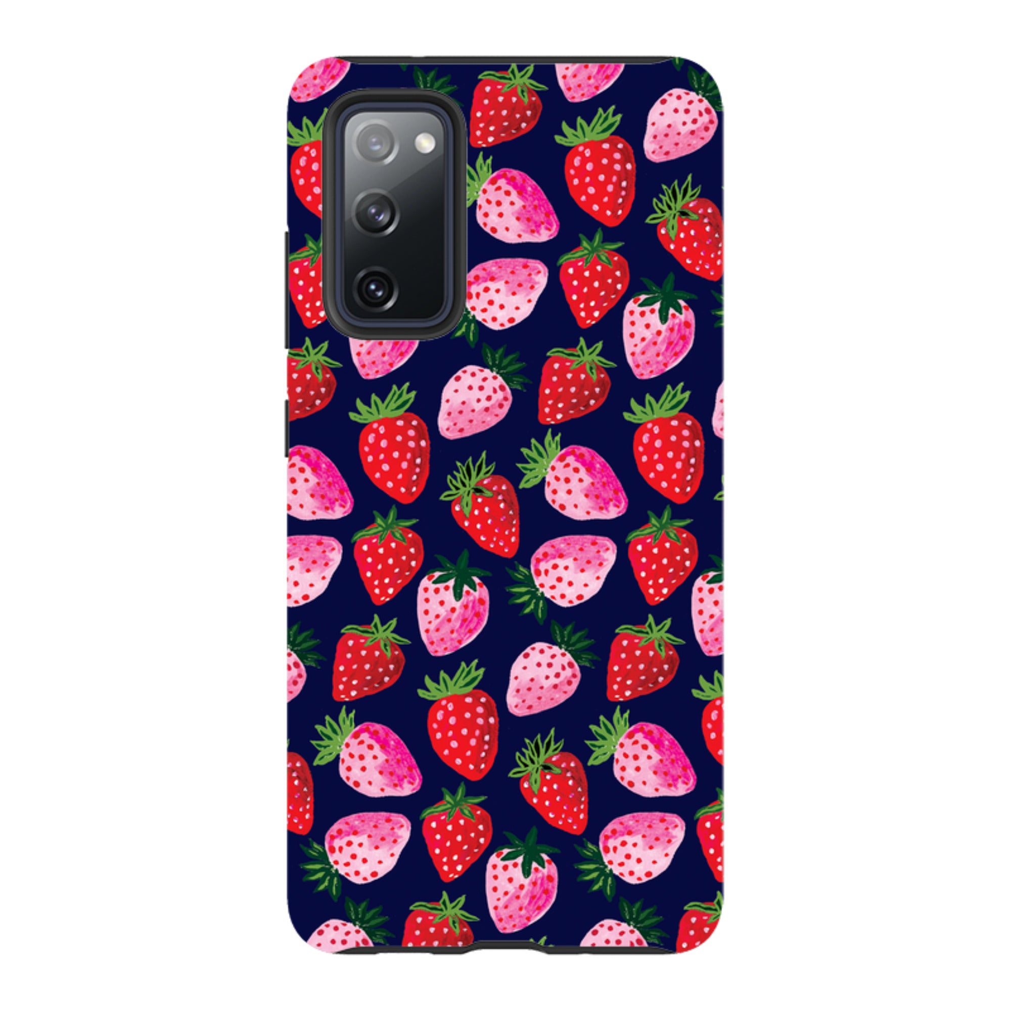 Samsung Tough  Case - Strawberry Scatter Navy By Emma Frances Grant