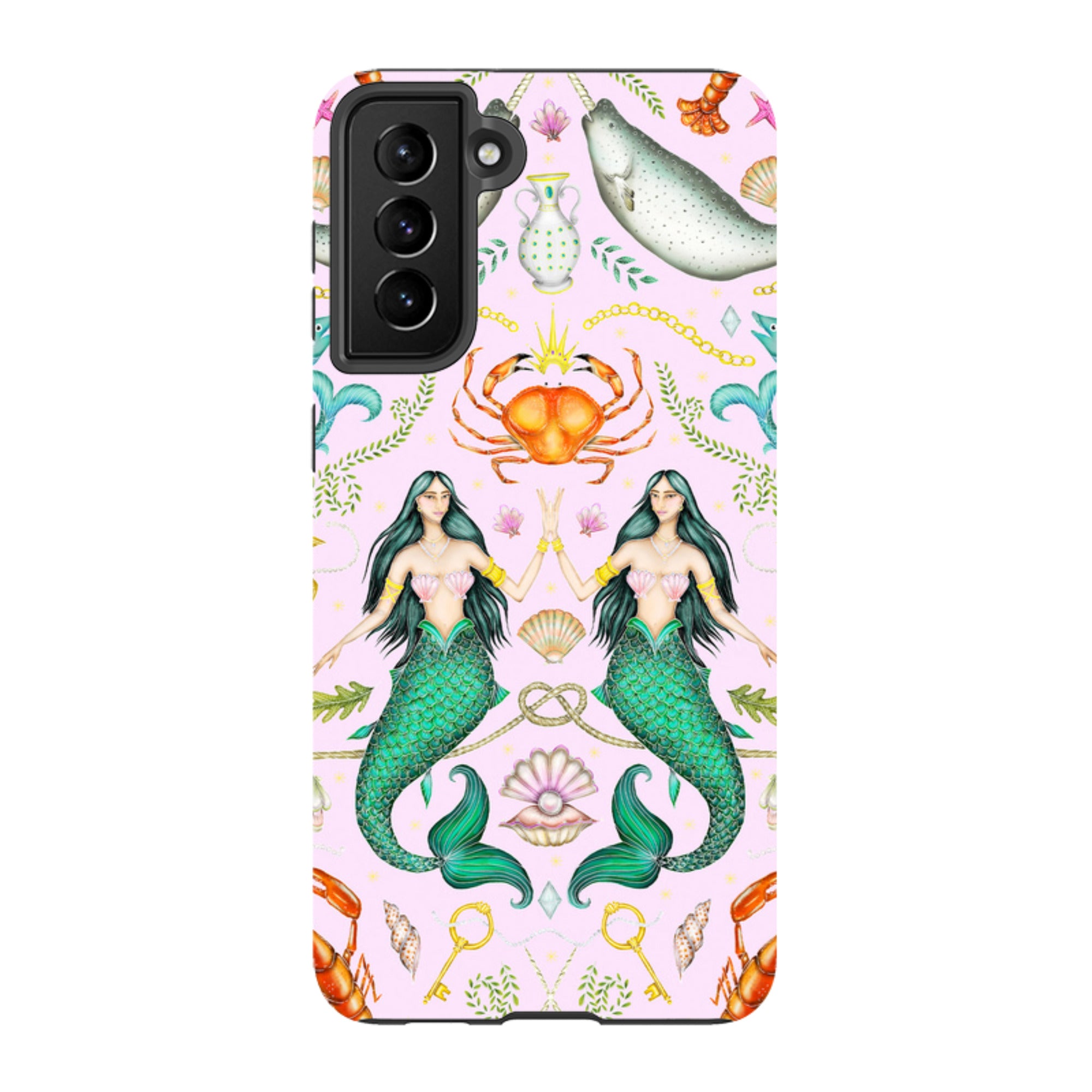 Samsung Tough Case - Tritons Treasure Pink By Catherine Rowe