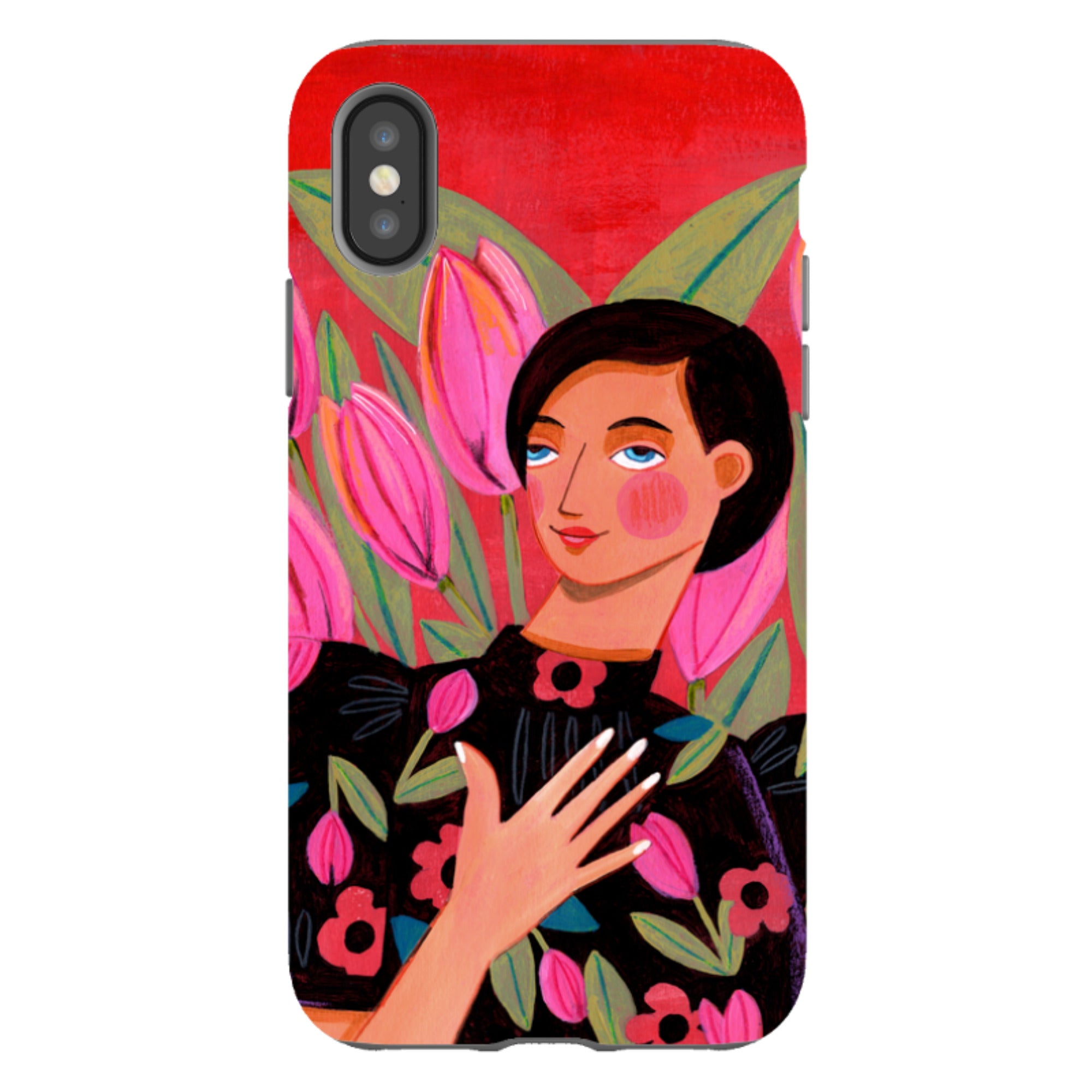 iPhone Tough Case - Tulip Woman By Caroline Bonne Muller