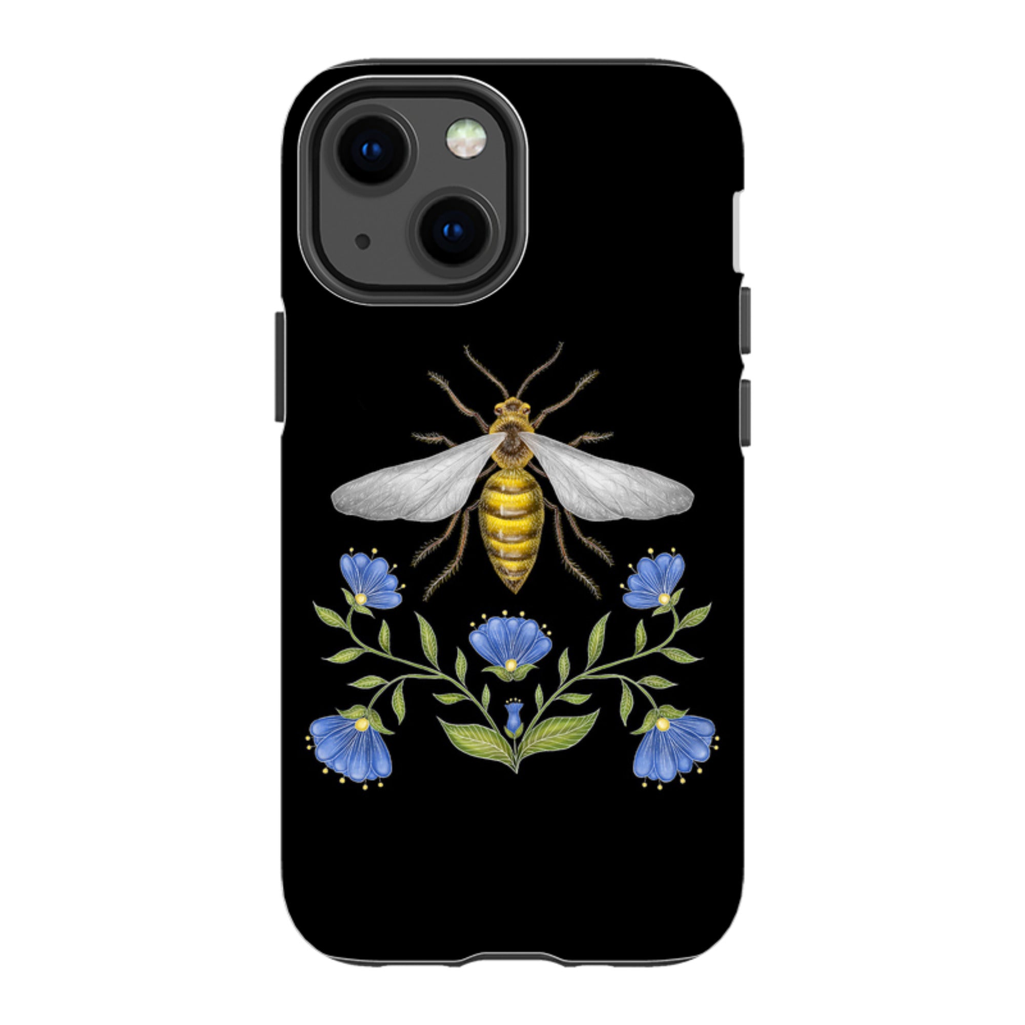 iPhone Tough Case - Wings Of Freedom Black By Catherine Rowe