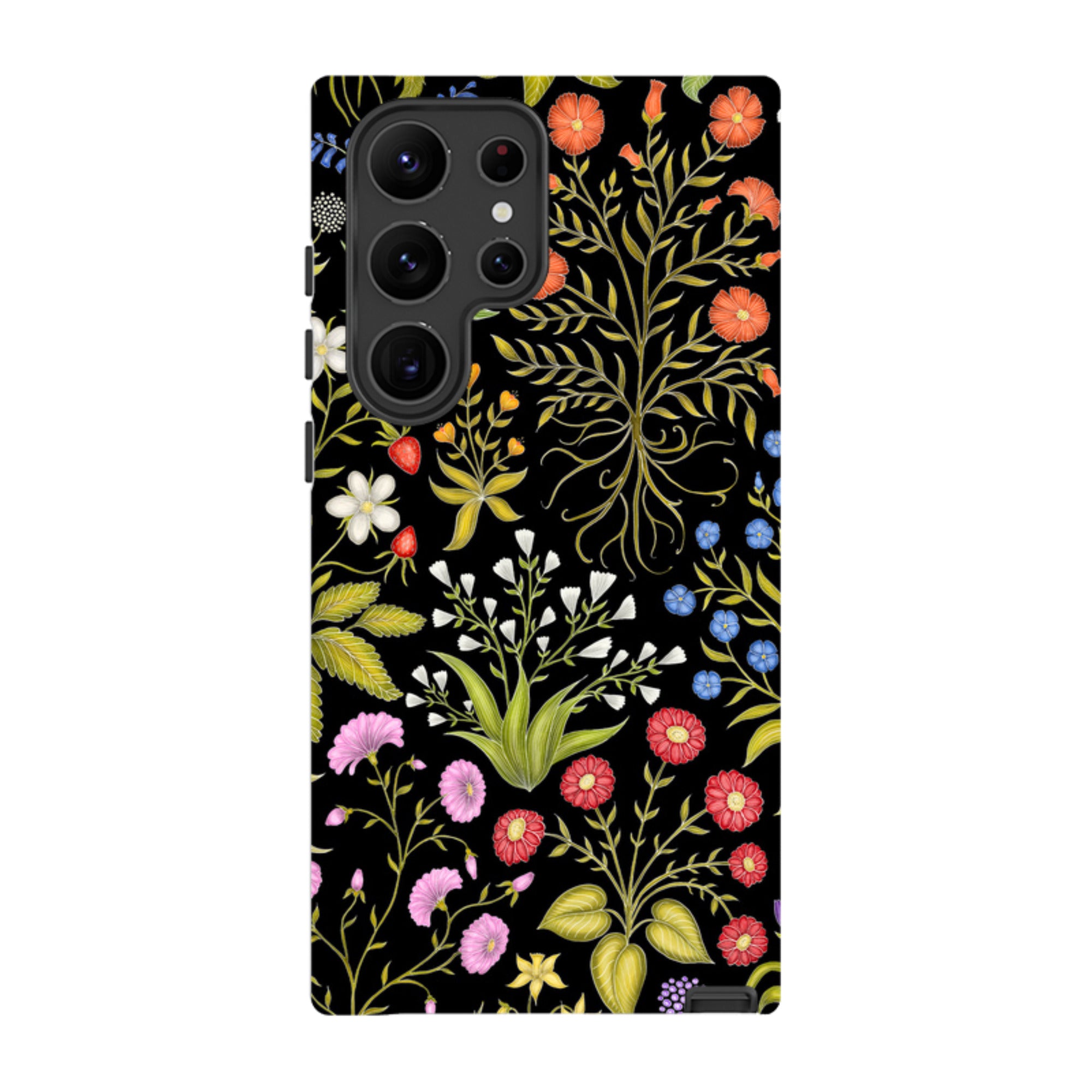 Samsung Tough Case - Fleurs Black By Catherine Rowe