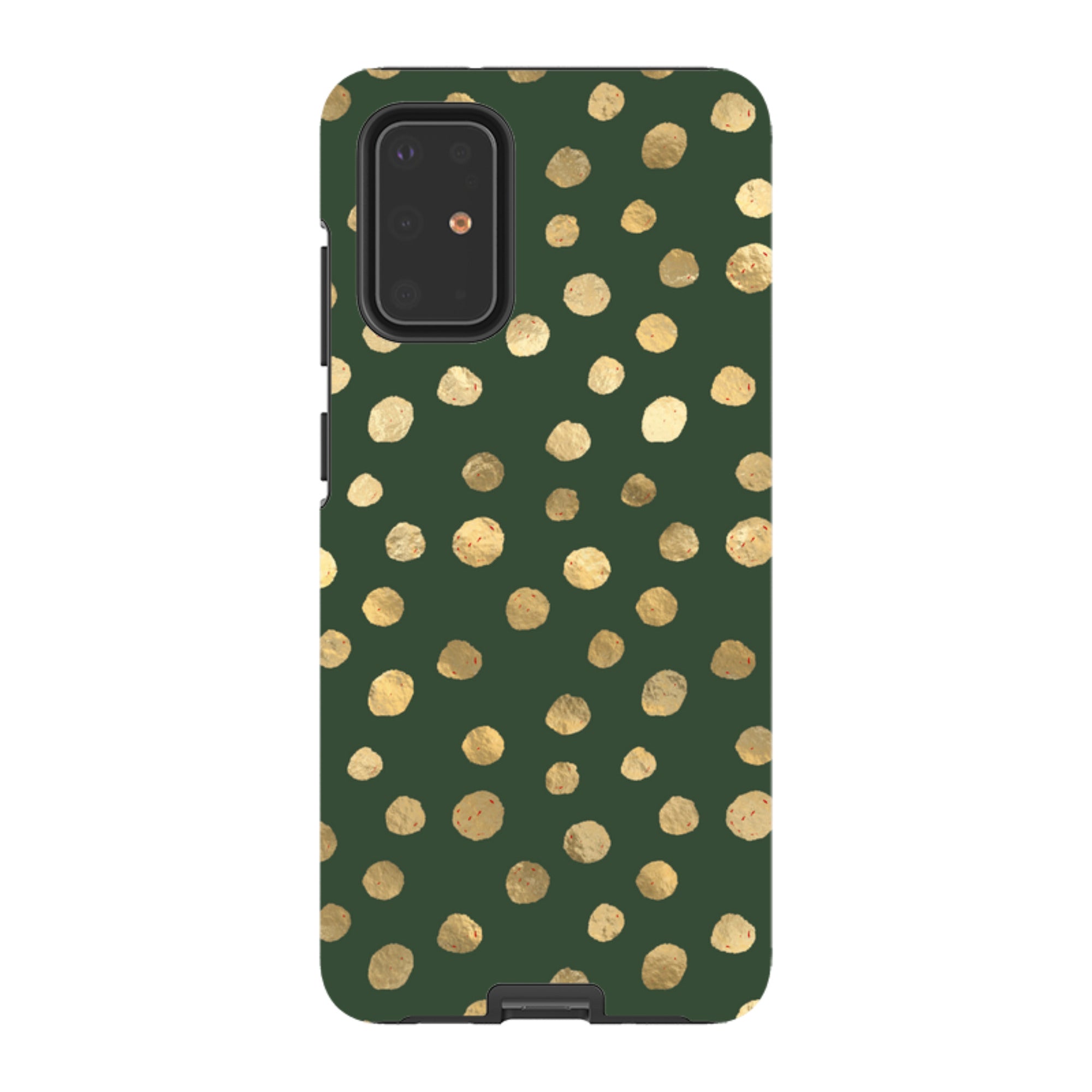 Samsung Tough Case - Green and Gold Dots