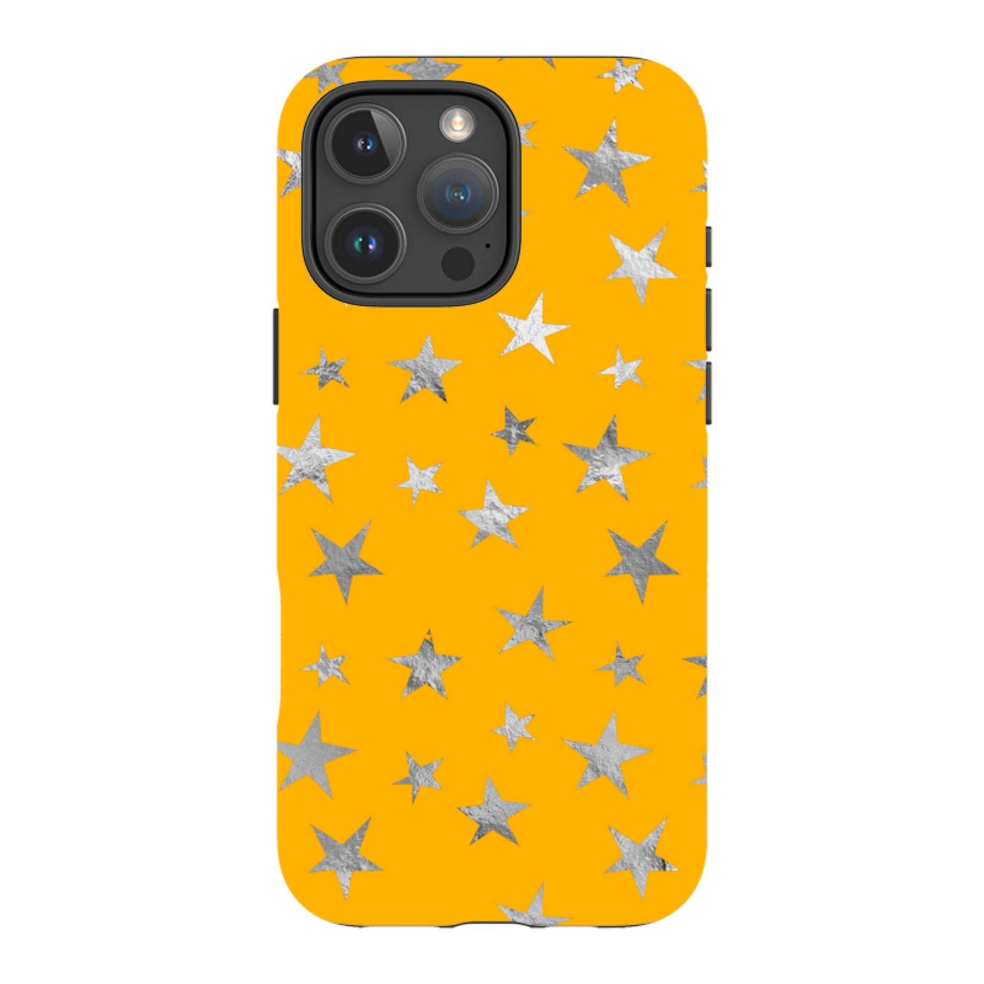 iPhone Tough Case - Honey Stars Silver