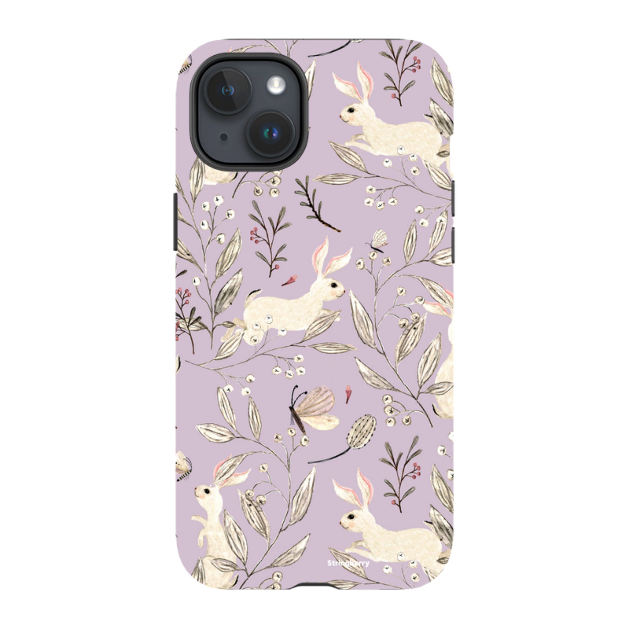 iPhone Tough Case - Bunnies Mauve By Katherine Quinn