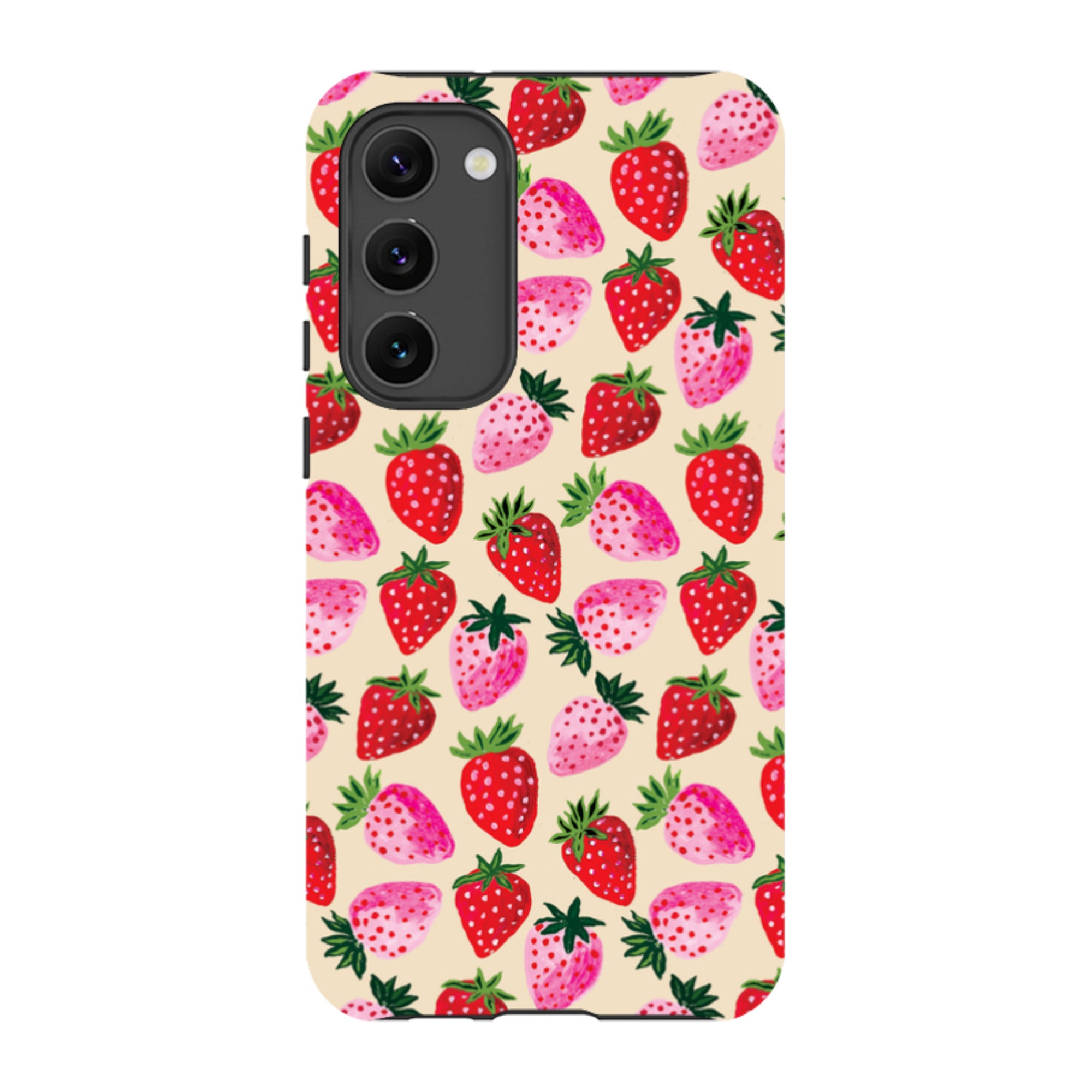 Samsung Tough  Case - Strawberry Scatter Cream By Emma Frances Grant