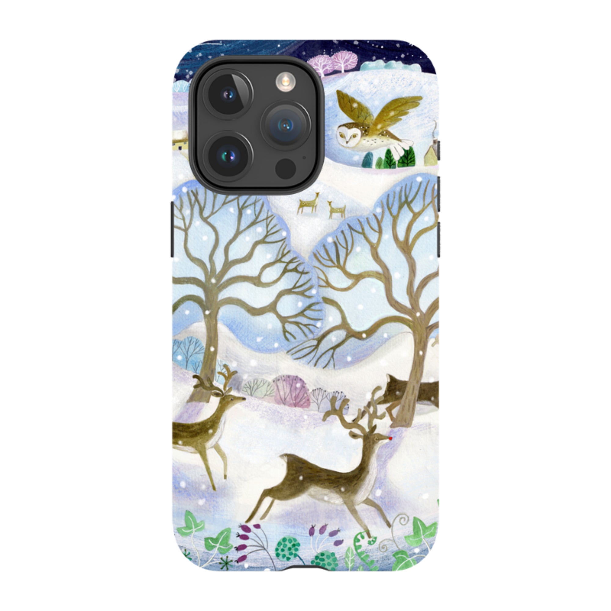 iPhone Tough Case - Winter Deer By Bex Parkin