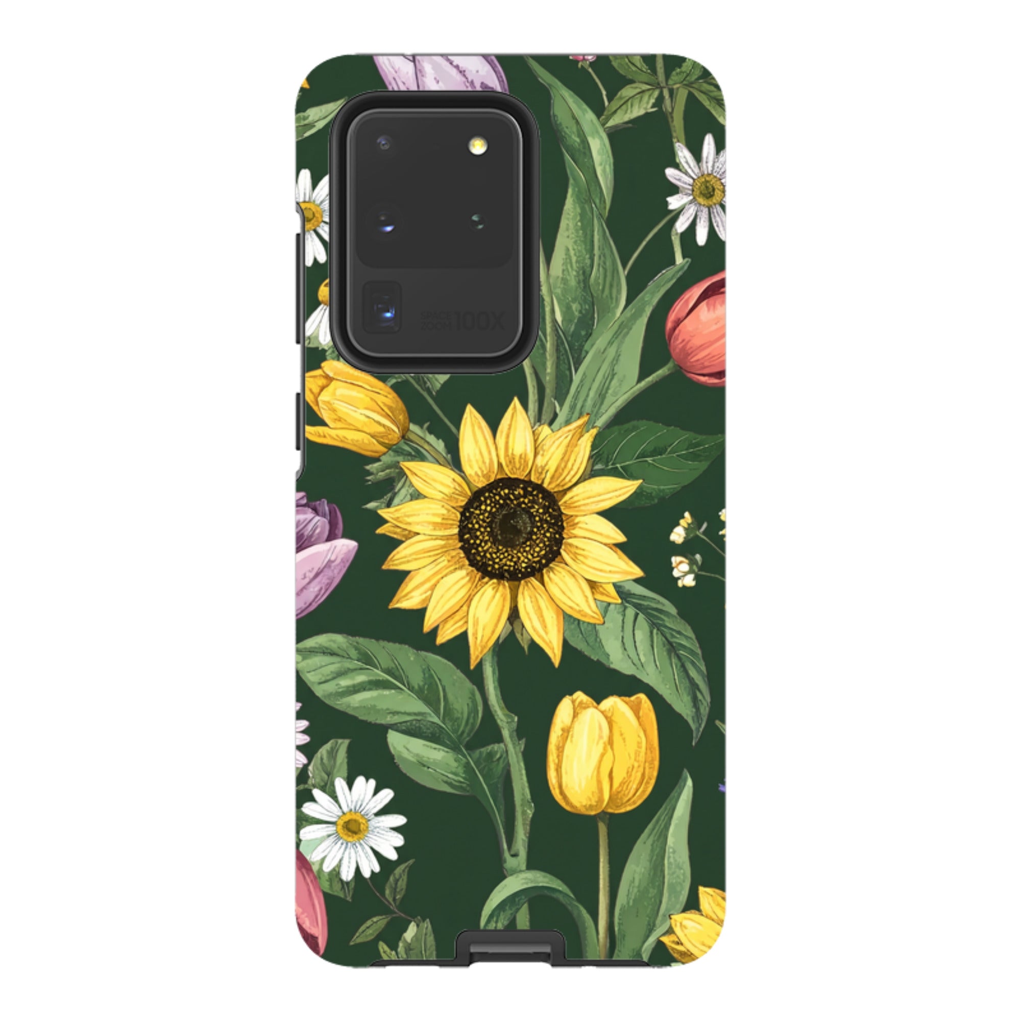 Samsung Tough  Case - Green Sunflowers