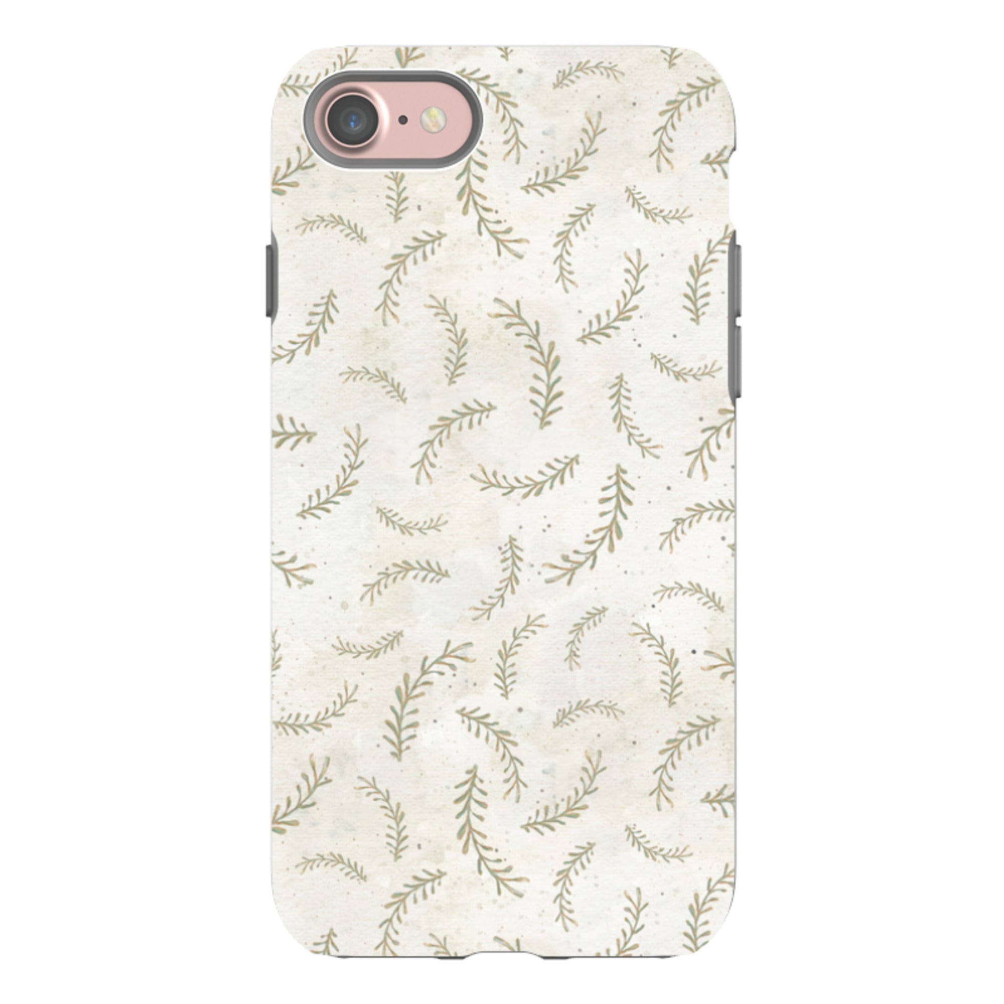 iPhone Tough Case - Feathers Grey By Katherine Quinn
