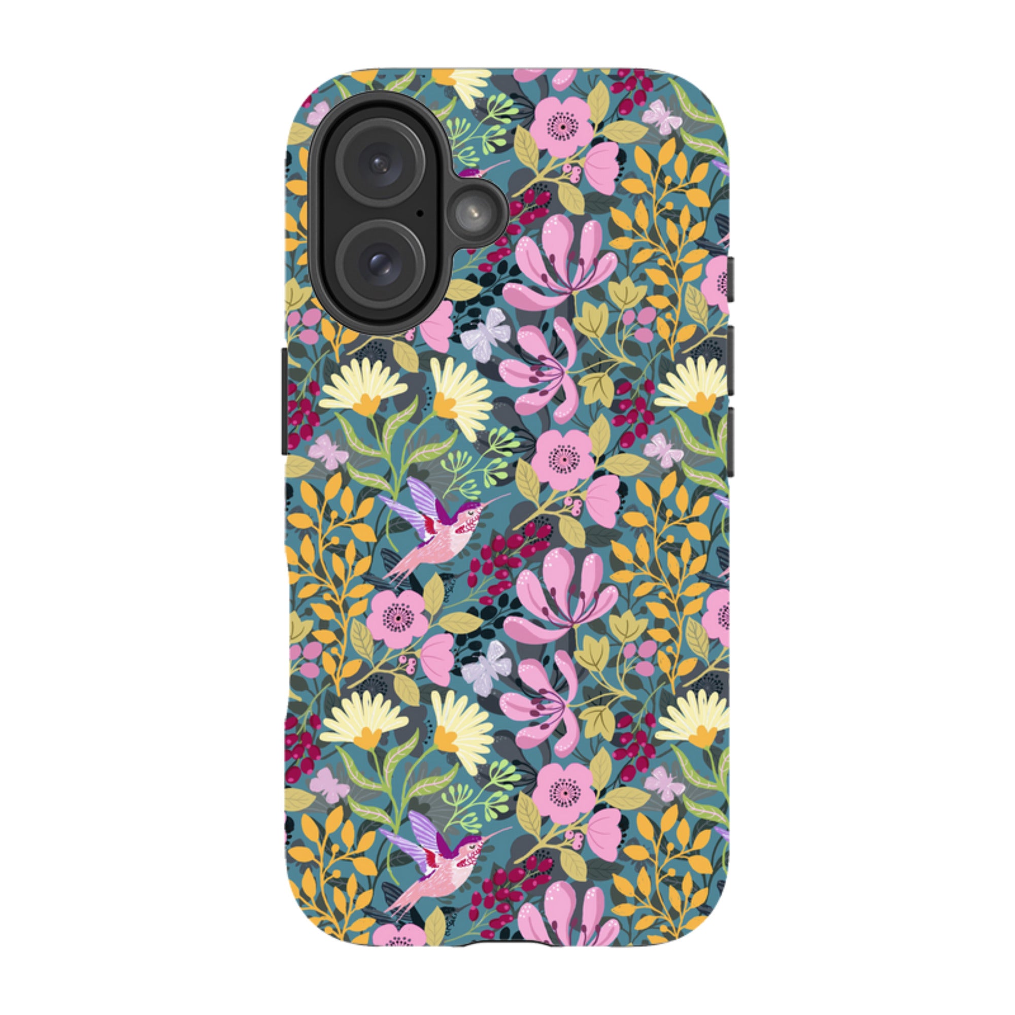 iPhone MagSafe Tough Case - Hummingbird Pattern By Bex Parkin